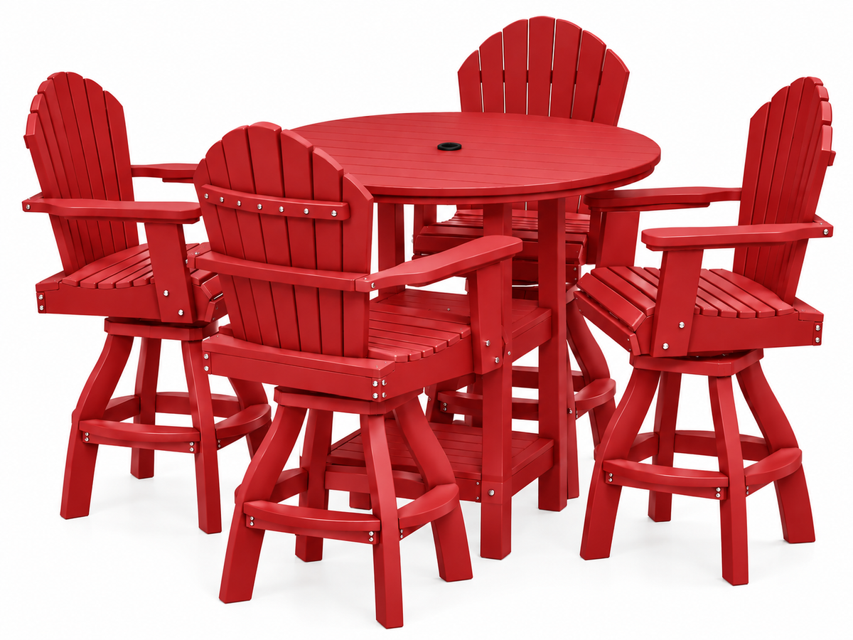 5-Piece Nantucket Swivel Pub Height Dining Table Set