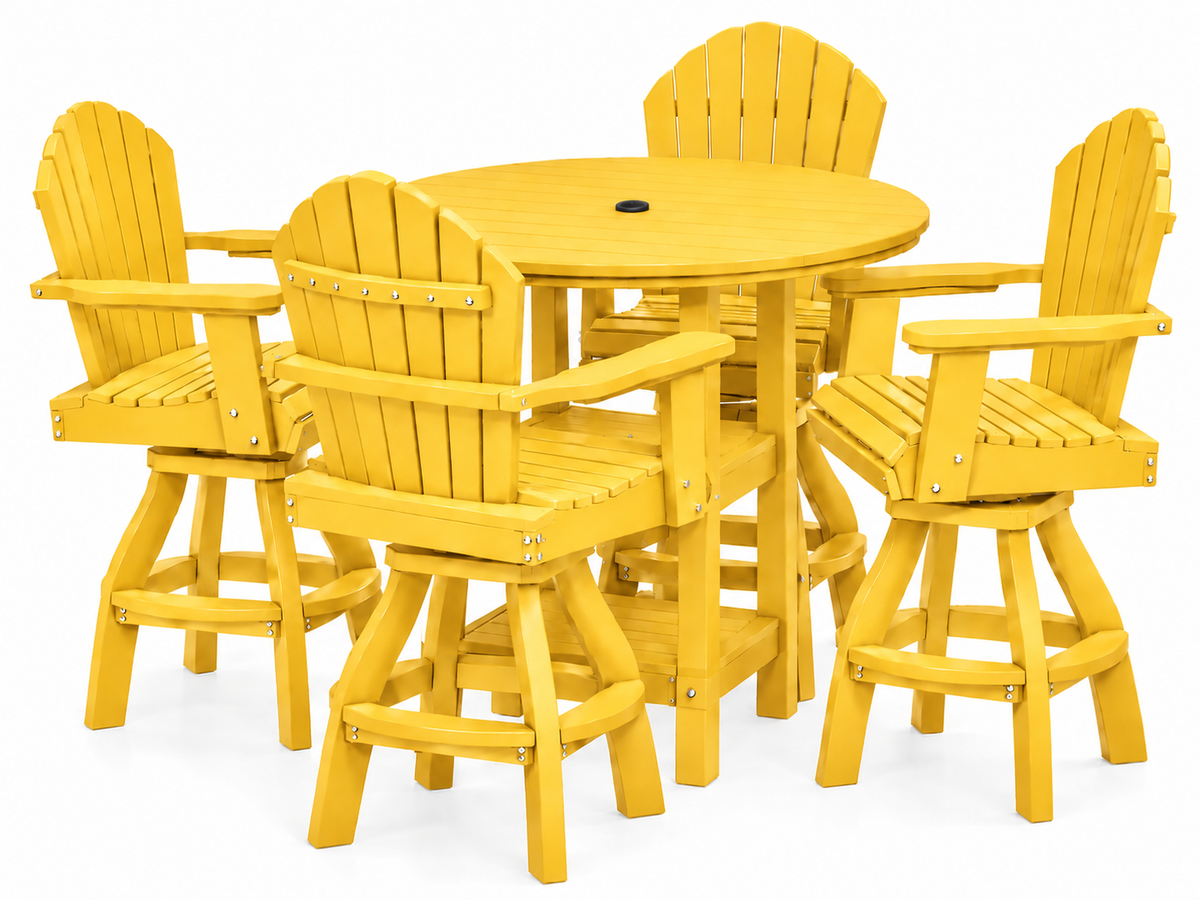 5-Piece Nantucket Swivel Pub Height Dining Table Set