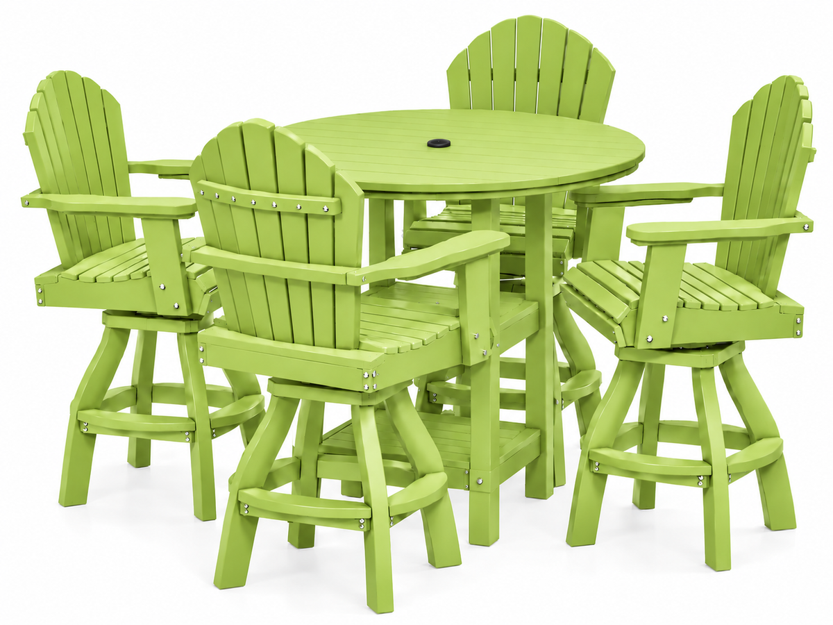5-Piece Nantucket Swivel Pub Height Dining Table Set