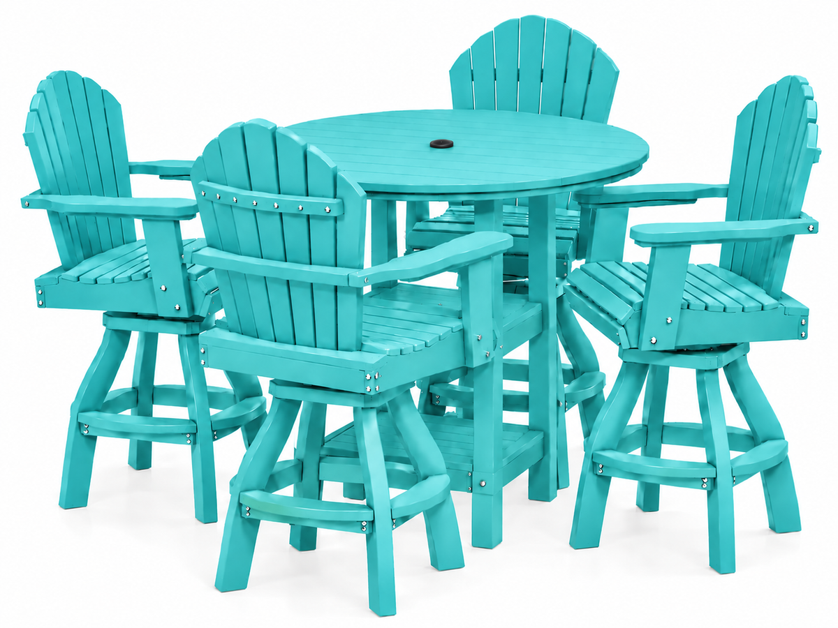 5-Piece Nantucket Swivel Pub Height Dining Table Set