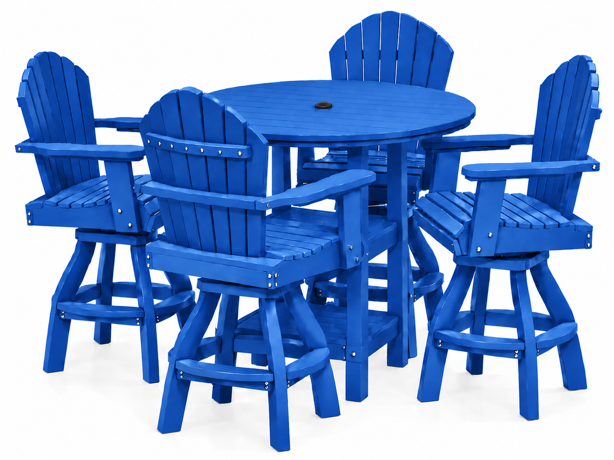 5-Piece Nantucket Swivel Pub Height Dining Table Set