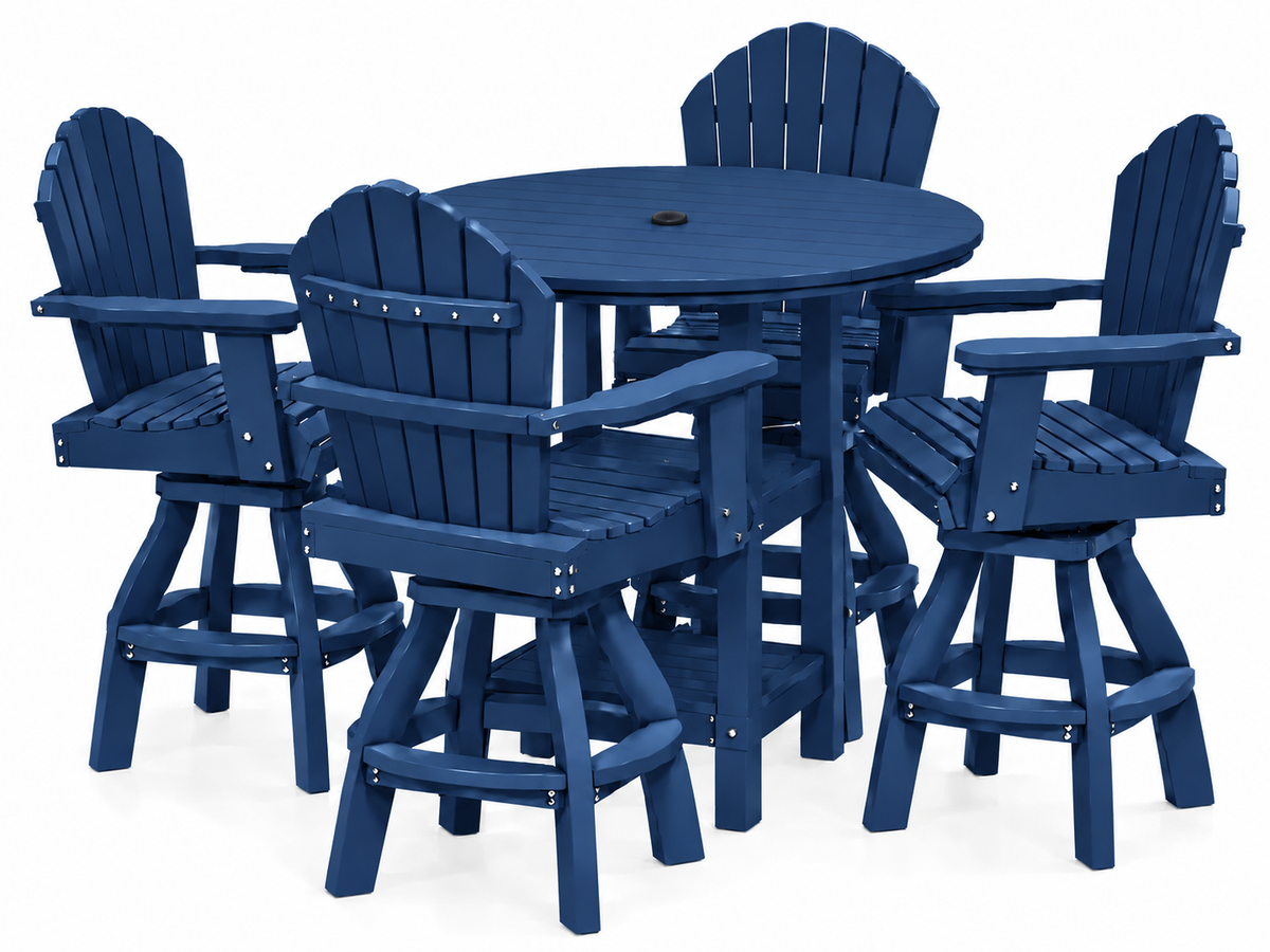 5-Piece Nantucket Swivel Pub Height Dining Table Set