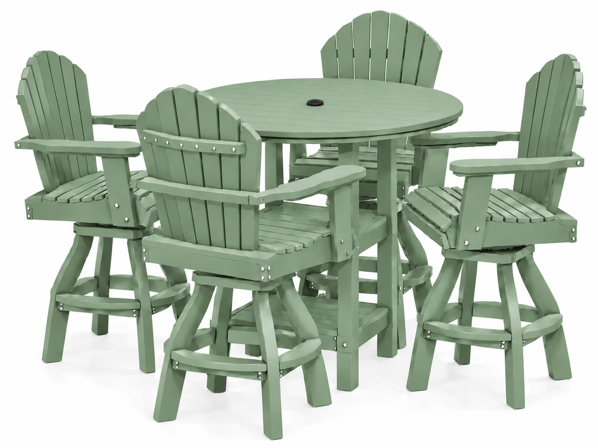 5-Piece Nantucket Swivel Pub Height Dining Table Set