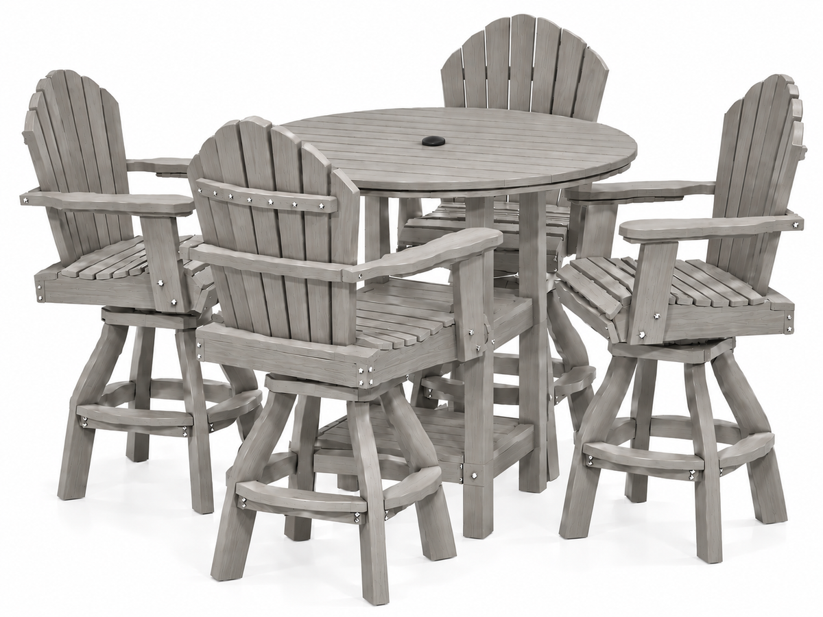 5-Piece Nantucket Swivel Pub Height Dining Table Set