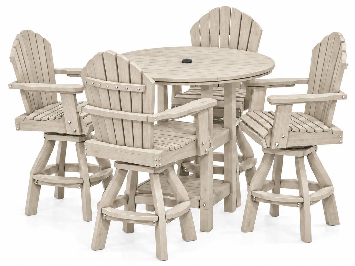 5-Piece Nantucket Swivel Pub Height Dining Table Set