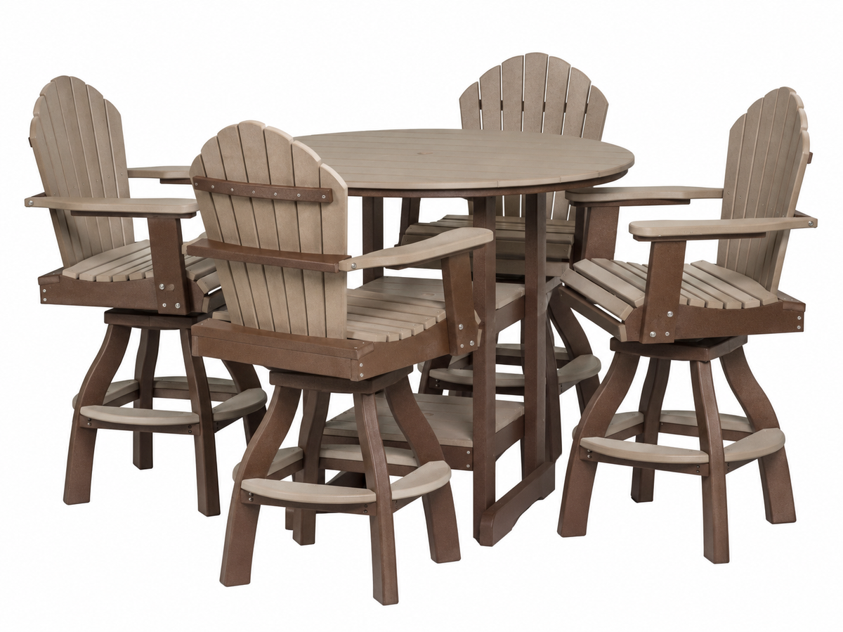 5-Piece Nantucket Swivel Pub Height Dining Table Set