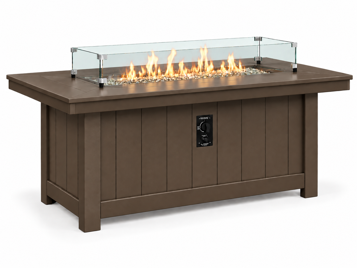 64x34" Nantucket Fire Pit Table