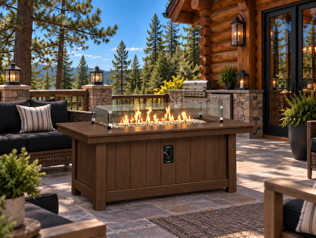 64x34" Nantucket Fire Pit Table