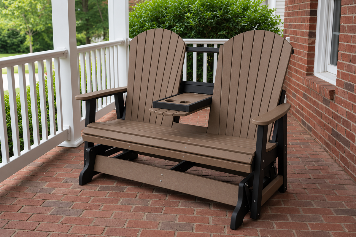 Classic Adirondack 5'ft Glider Console with Cupholders (Presale)