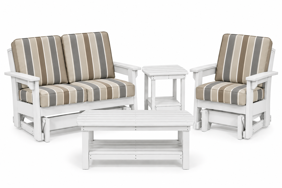 4- Piece Malibu Lounge Gliders Set - Sunbrella® Fabric