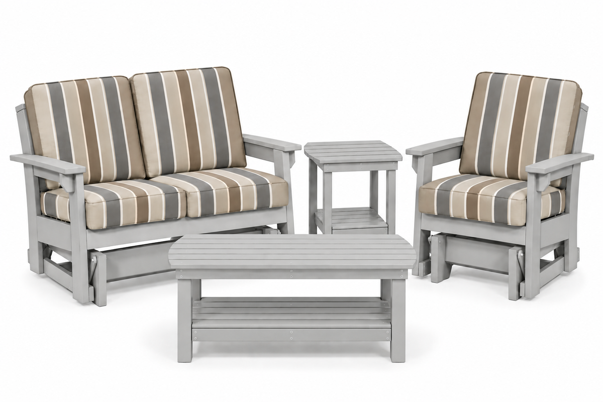 4- Piece Malibu Lounge Gliders Set - Sunbrella® Fabric