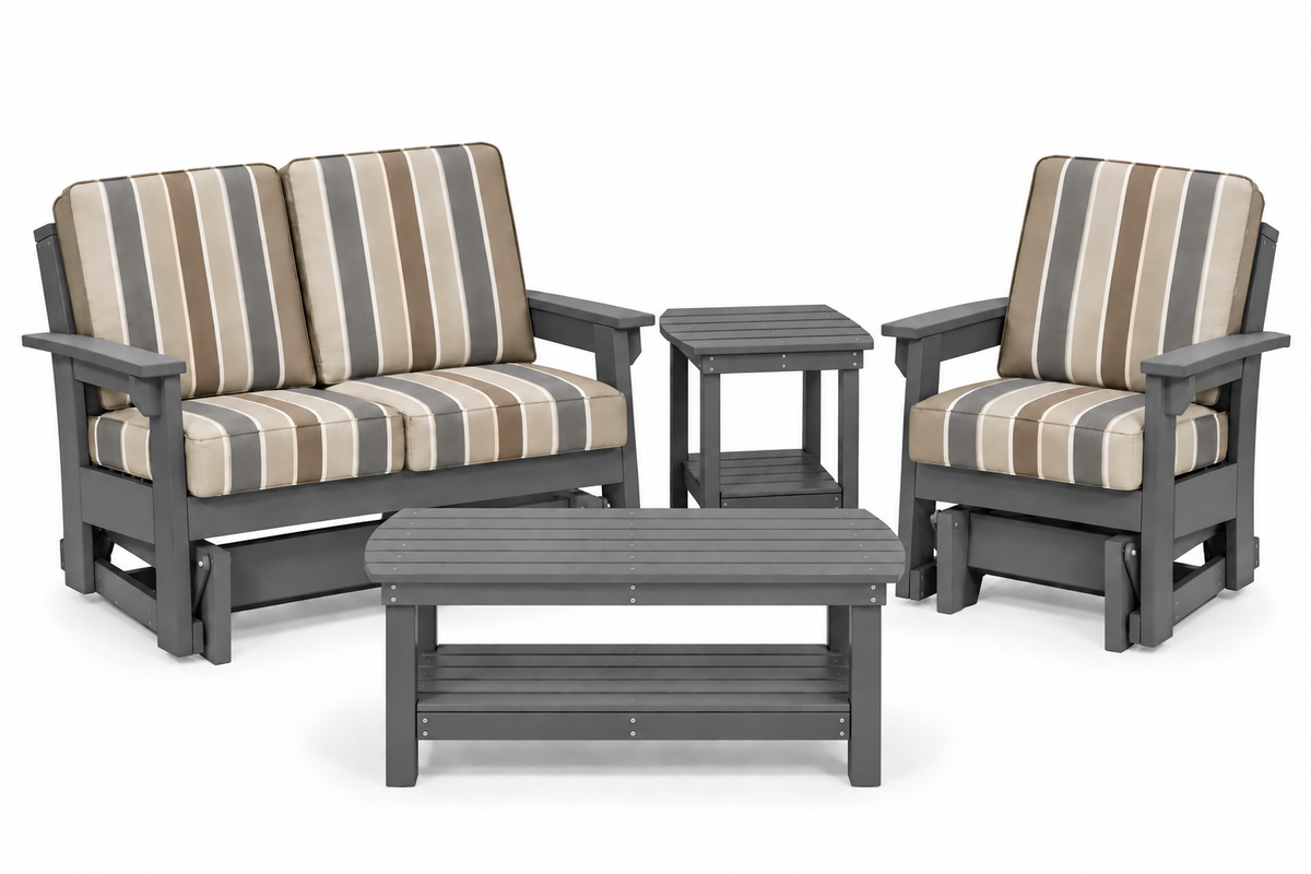 4- Piece Malibu Lounge Gliders Set - Sunbrella® Fabric