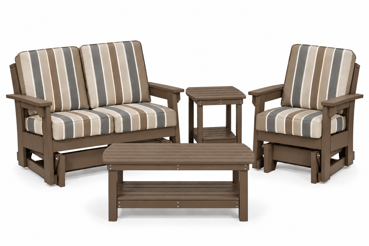 4- Piece Malibu Lounge Gliders Set - Sunbrella® Fabric