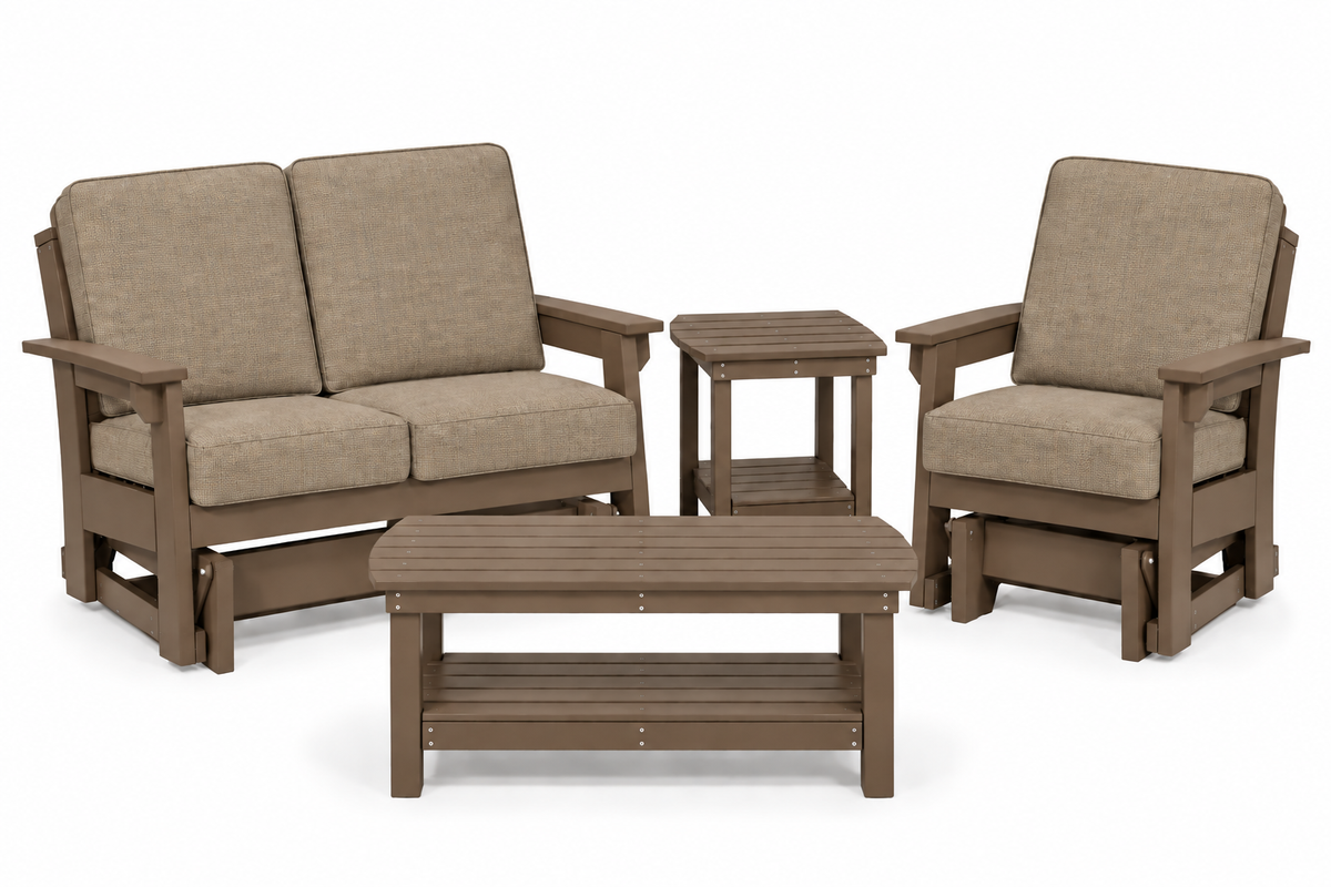 4- Piece Malibu Lounge Gliders Set - Sunbrella® Fabric
