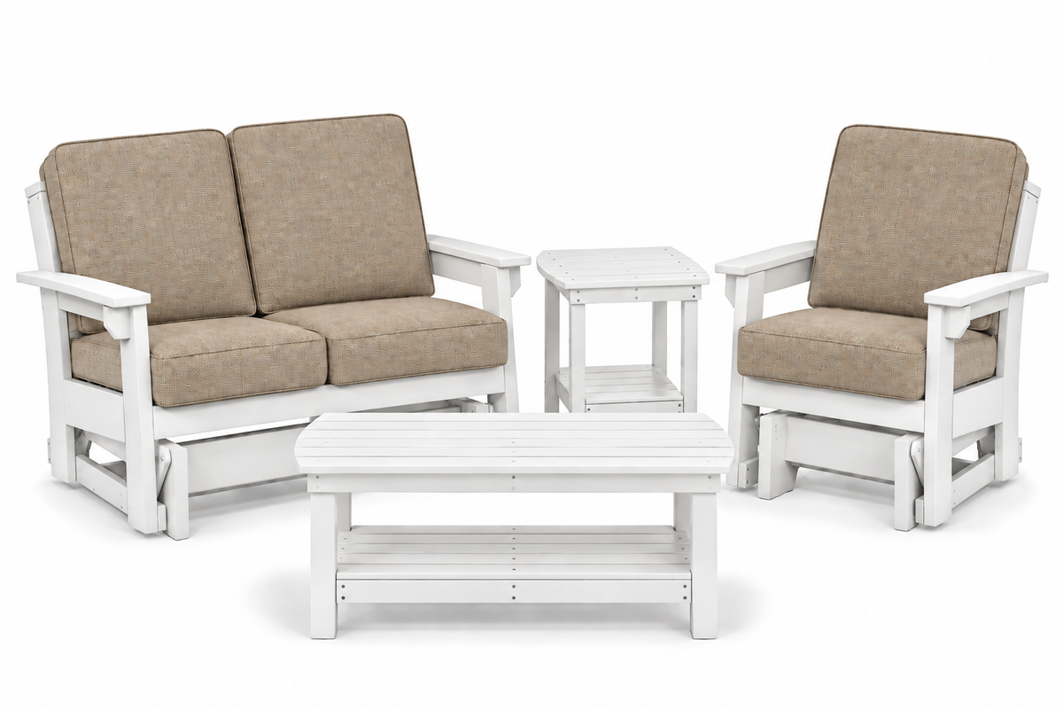 4- Piece Malibu Lounge Gliders Set - Sunbrella® Fabric