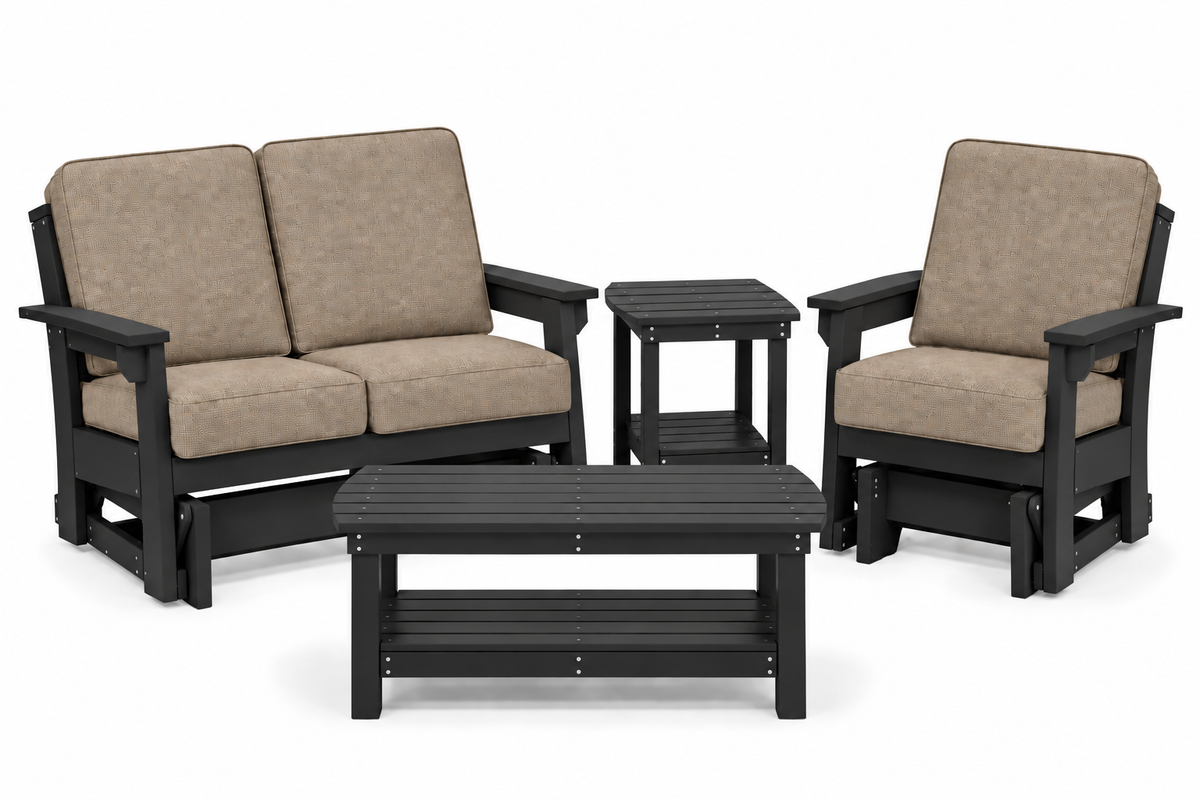4- Piece Malibu Lounge Gliders Set - Sunbrella® Fabric