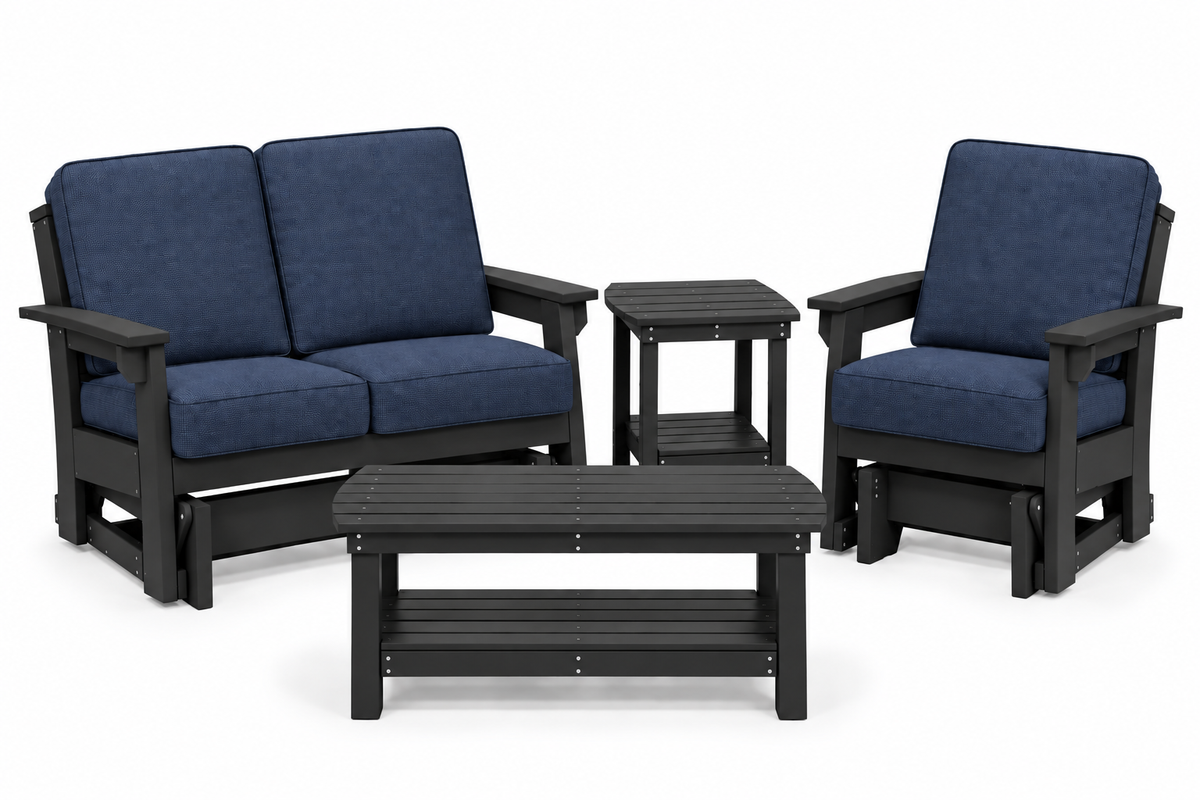 4- Piece Malibu Lounge Gliders Set - Sunbrella® Fabric