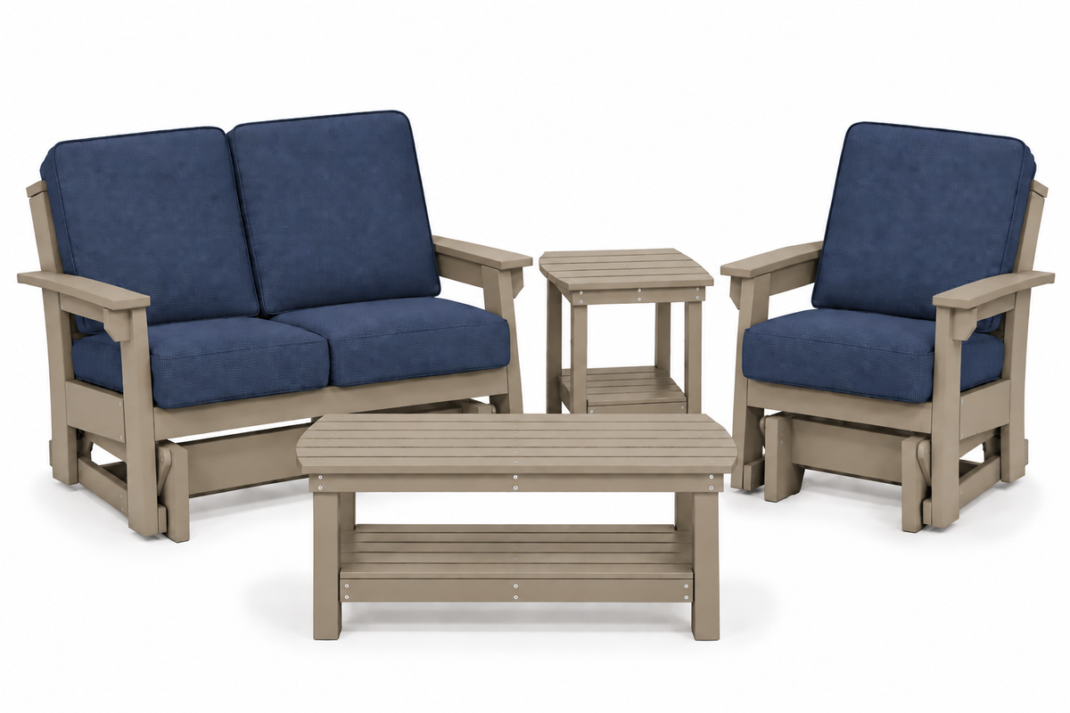 4- Piece Malibu Lounge Gliders Set - Sunbrella® Fabric