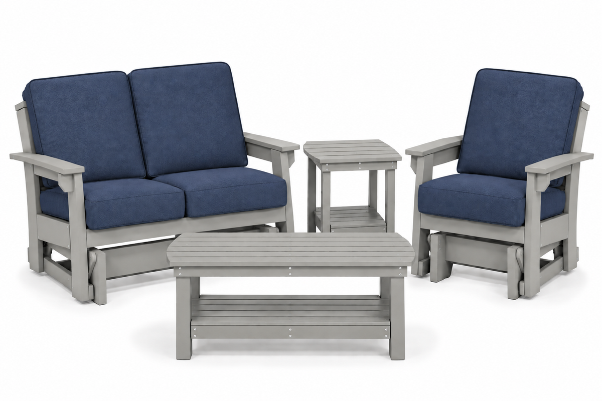 4- Piece Malibu Lounge Gliders Set - Sunbrella® Fabric