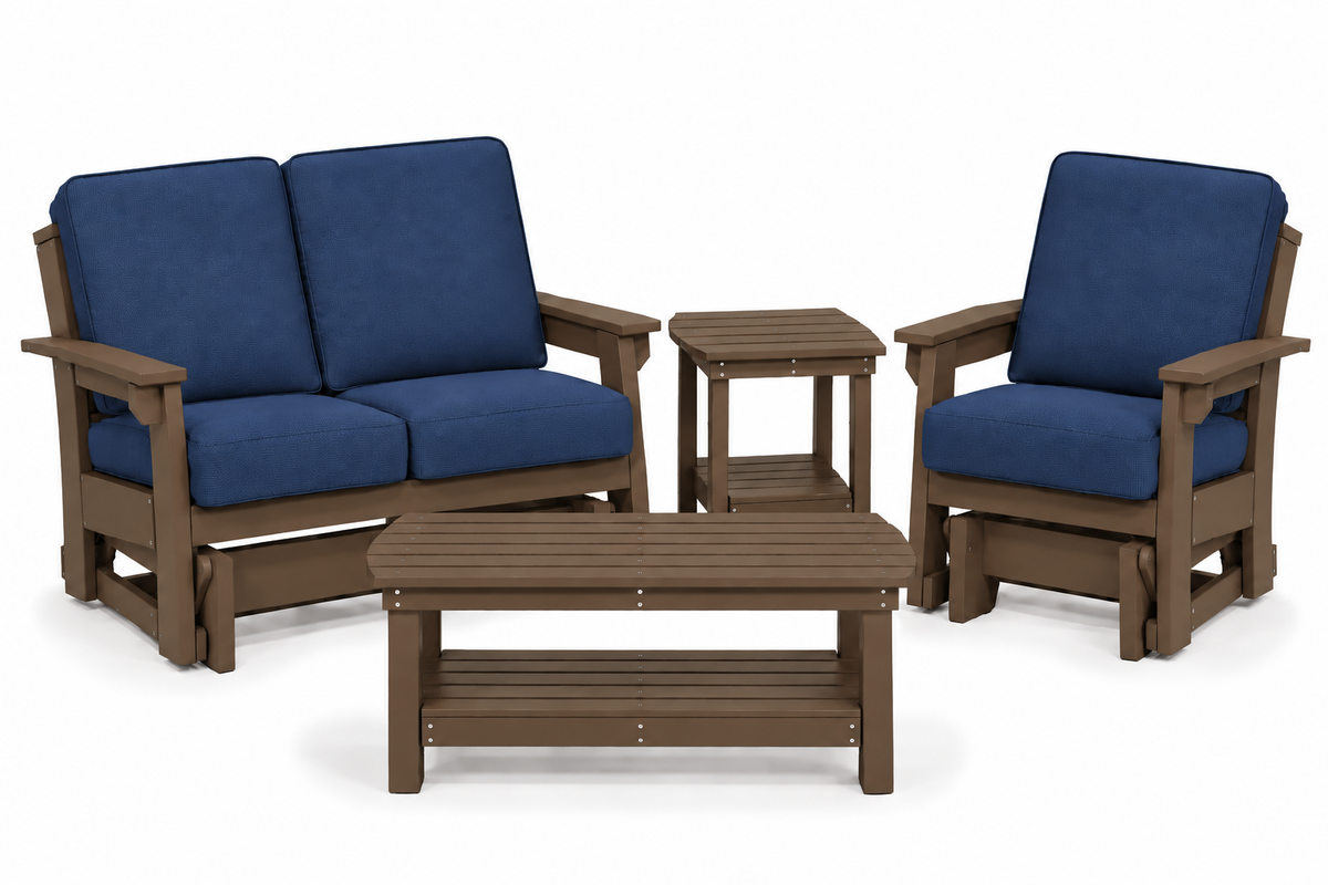 4- Piece Malibu Lounge Gliders Set - Sunbrella® Fabric