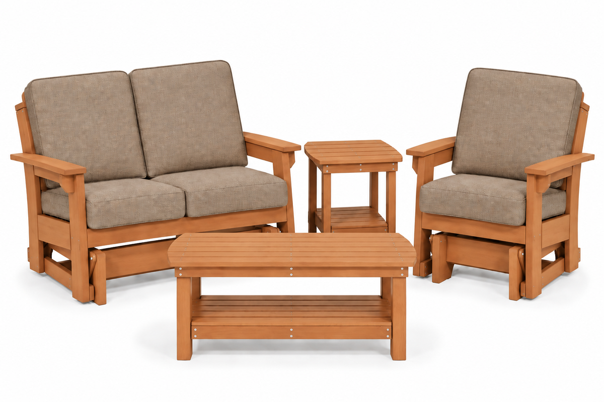 4- Piece Malibu Lounge Gliders Set - Sunbrella® Fabric