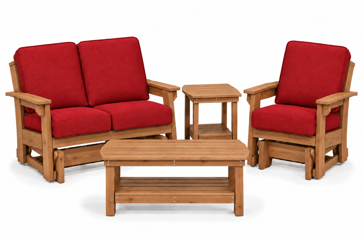 4- Piece Malibu Lounge Gliders Set - Sunbrella® Fabric