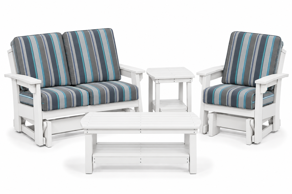 4- Piece Malibu Lounge Gliders Set - Sunbrella® Fabric