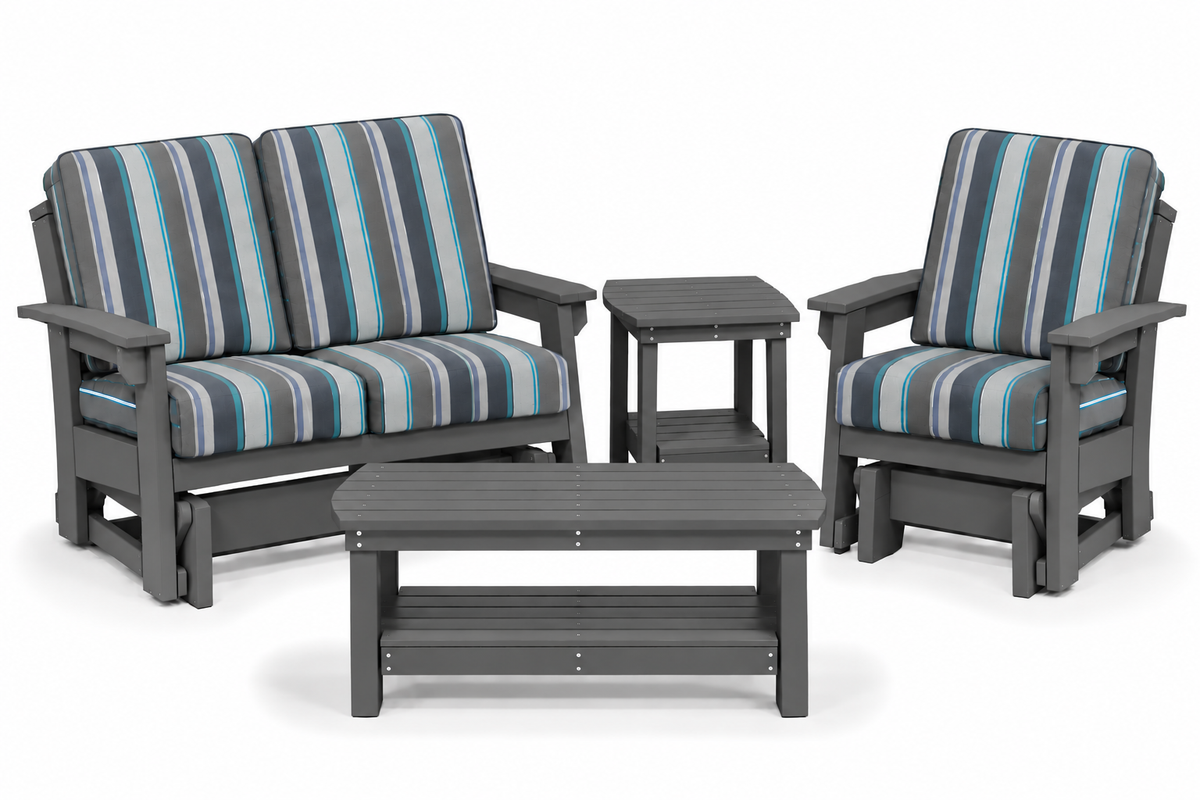 4- Piece Malibu Lounge Gliders Set - Sunbrella® Fabric
