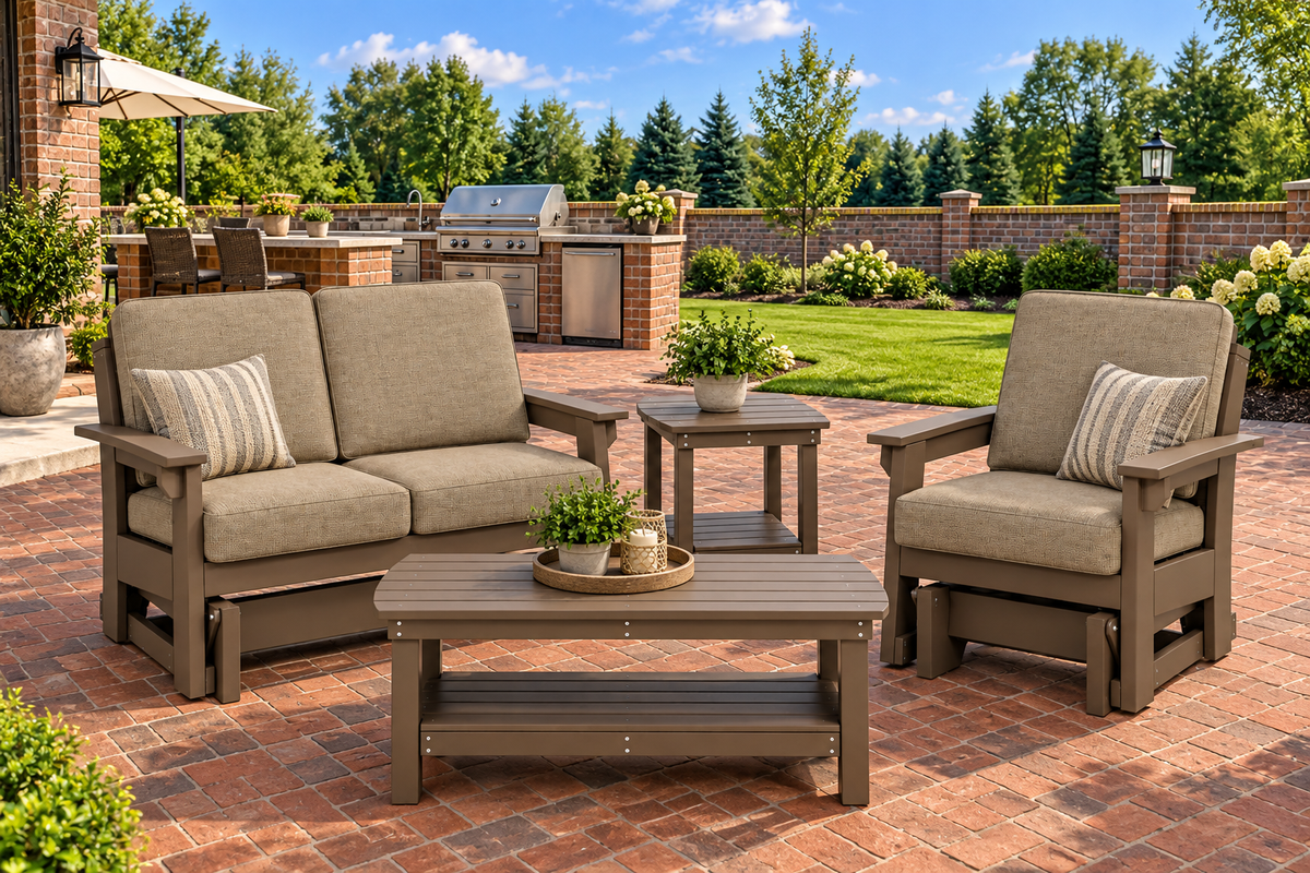 4- Piece Malibu Lounge Gliders Set - Sunbrella® Fabric