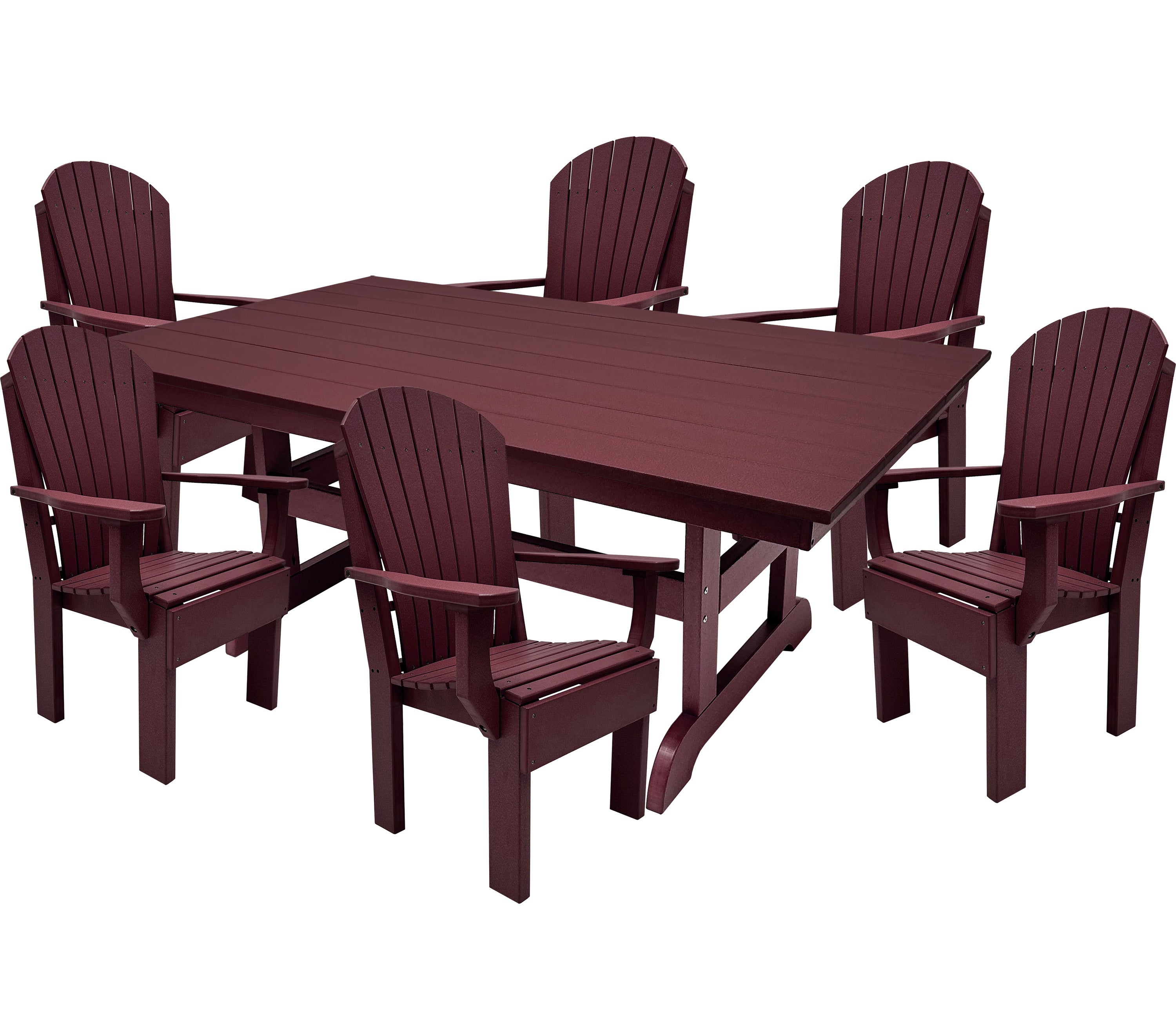 7-Piece Farmhouse Adirondack Dining Table Set