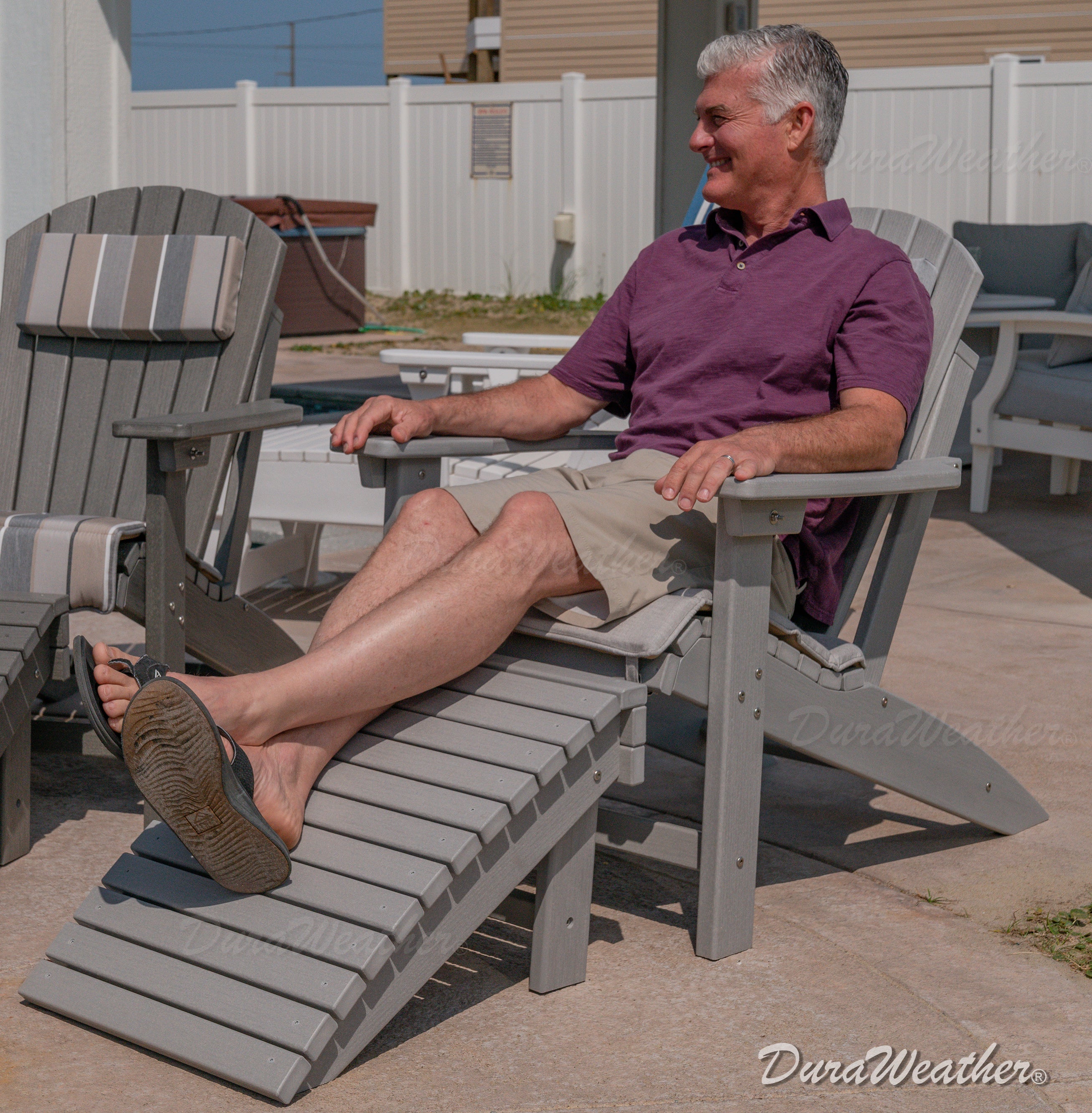 DURAWEATHER POLY® SET OF 4 Stationary Adirondack Chairs King Size