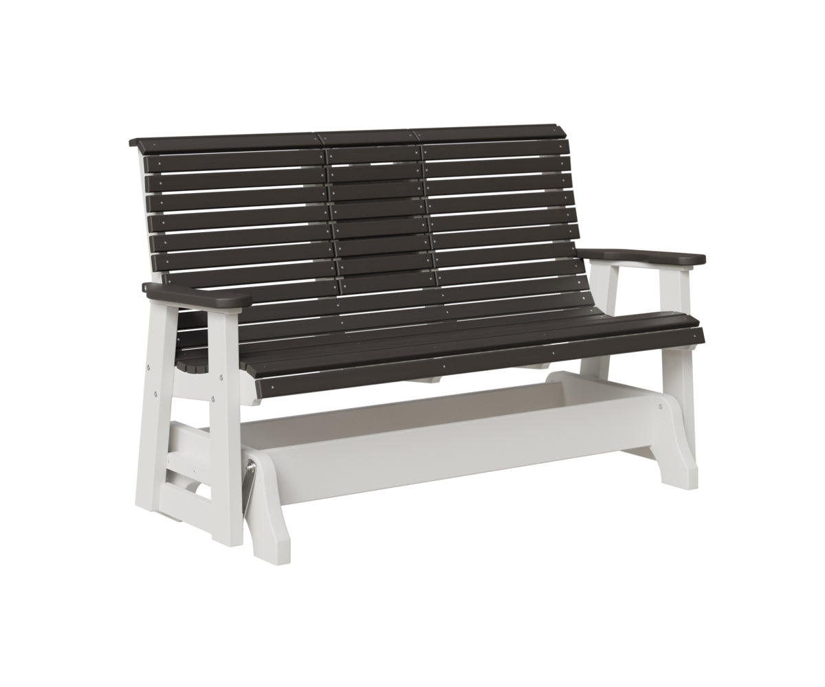 Classic 5' Rollback Loveseat Glider With Flip Down Console
