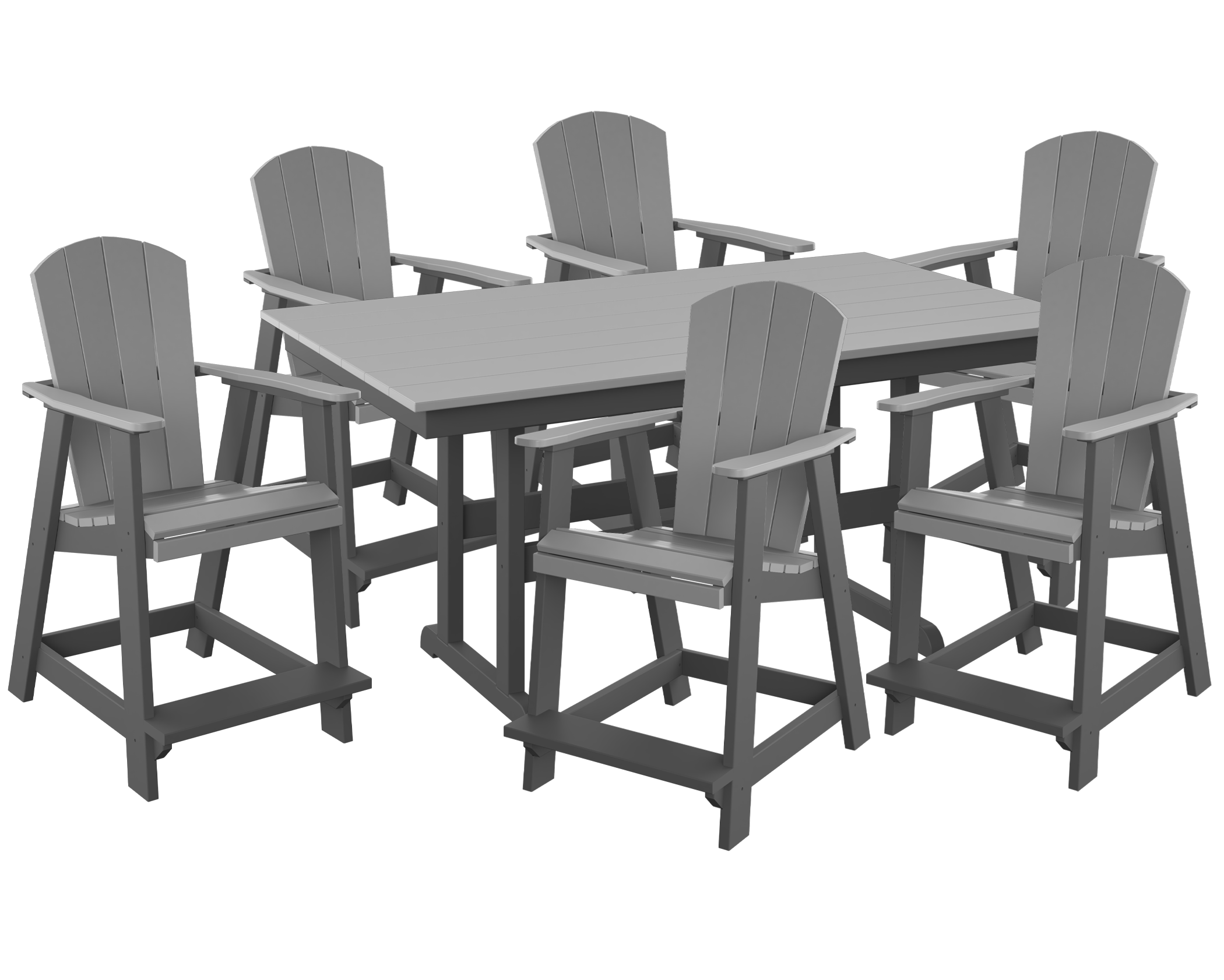 DURAWEATHER POLY® 7-Piece Maybeck Adirondack Counter Set