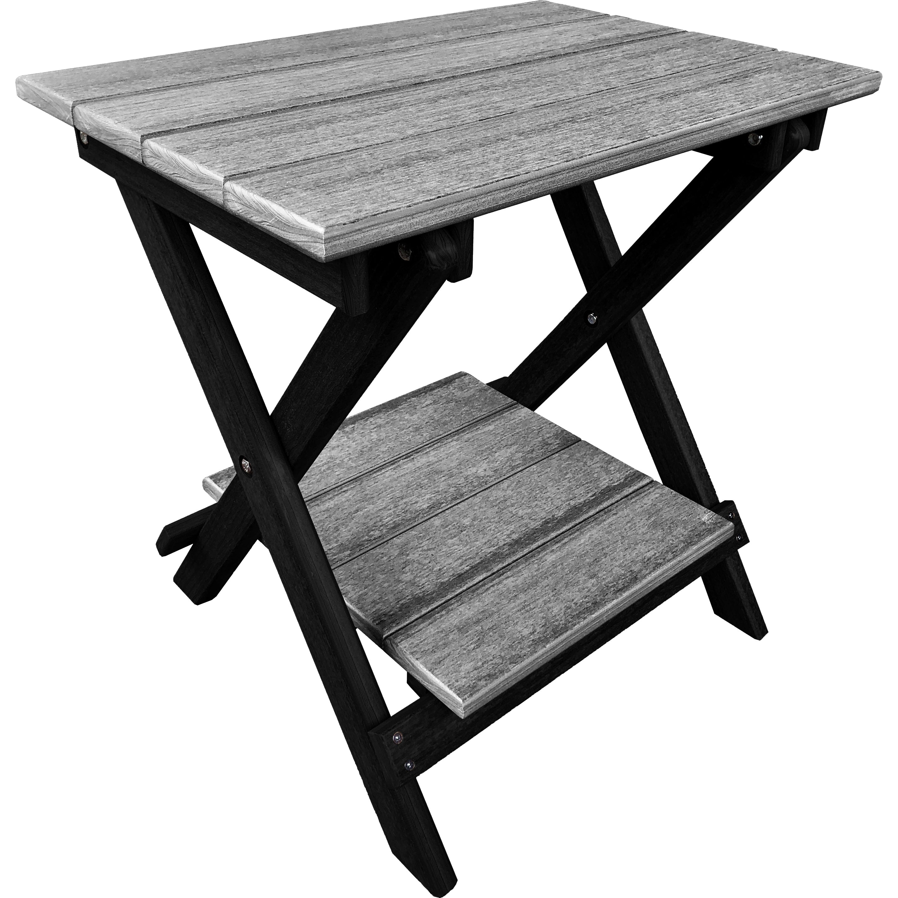 Folding Side Table w/ Removable Serving Tray - Ships Fully Assembled
