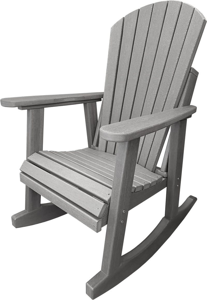 QUICK SHIP - Classic Adirondack Porch Rocker With Round End Table Deal