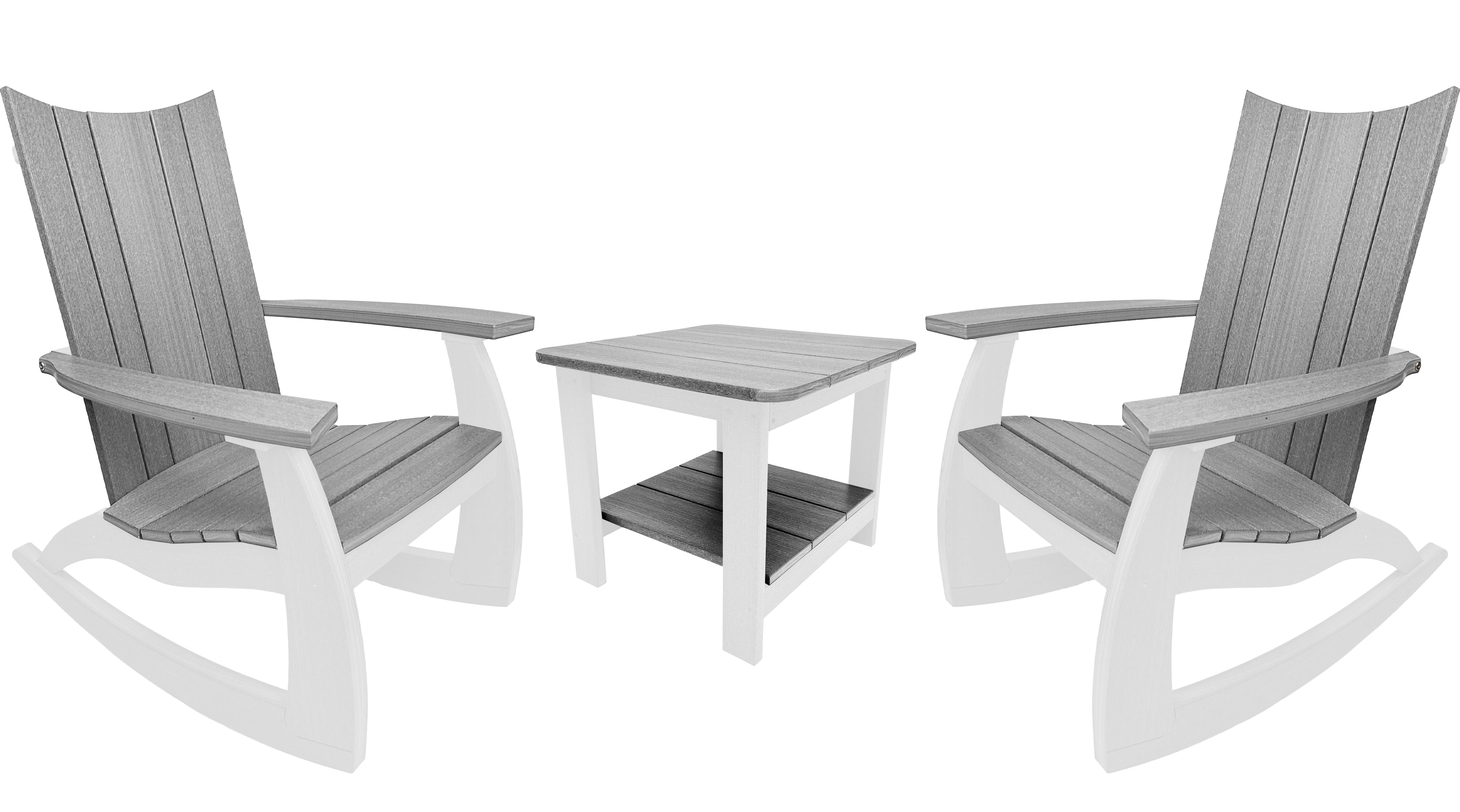 3-Piece Edge Modern Porch Rocker Set