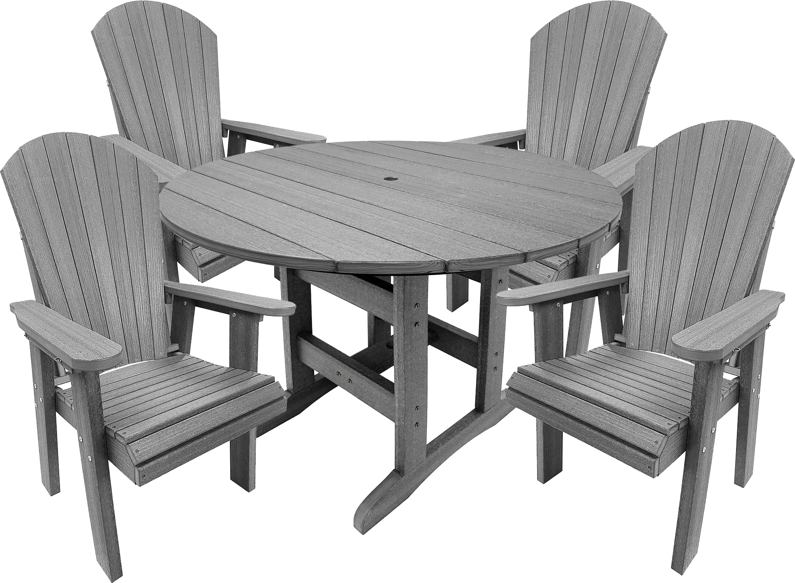 5-Piece Lakeside Adirondack Dining Table Set