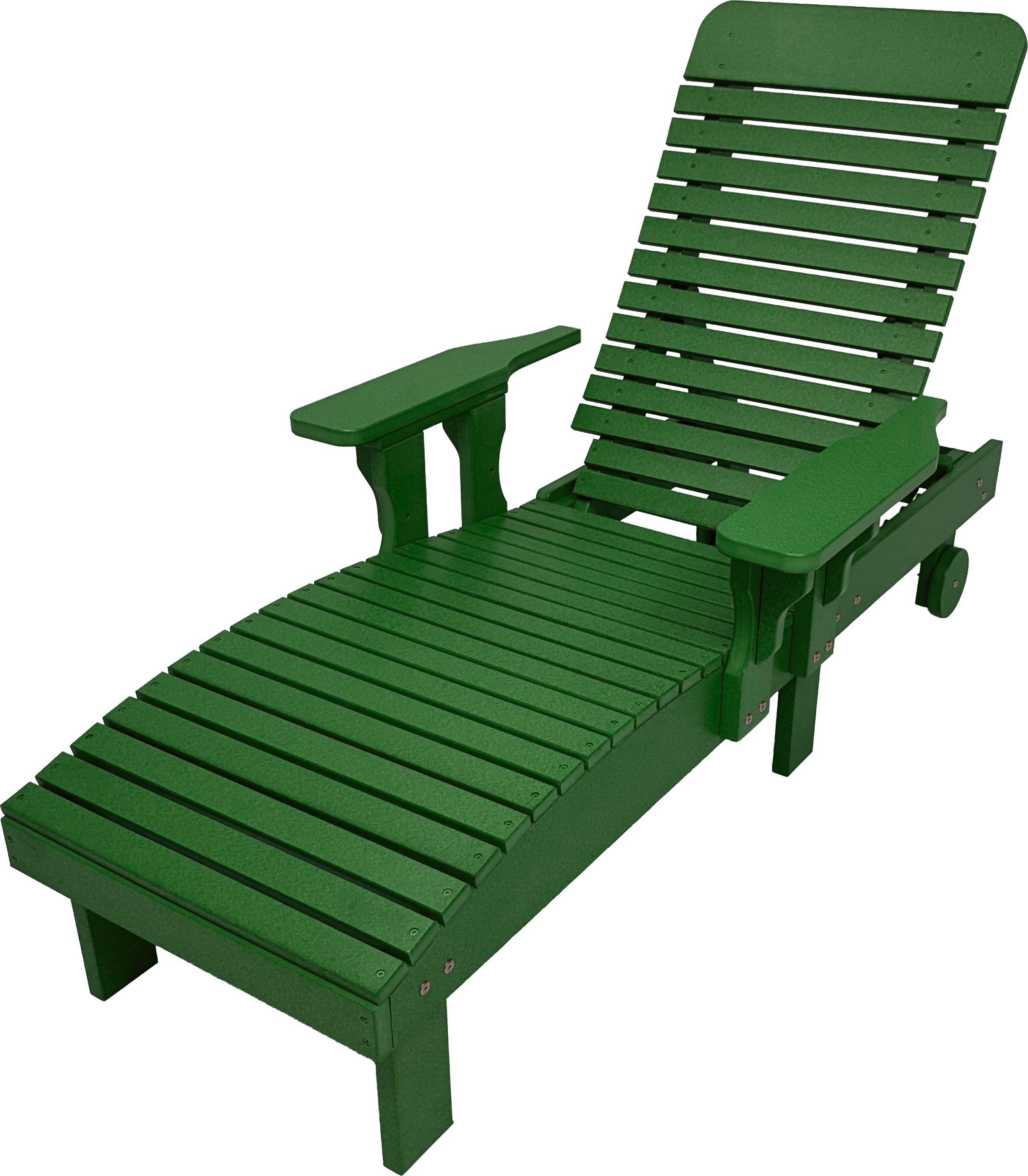 Traditional Chaise Lounge With Wheels And Adjustable Back