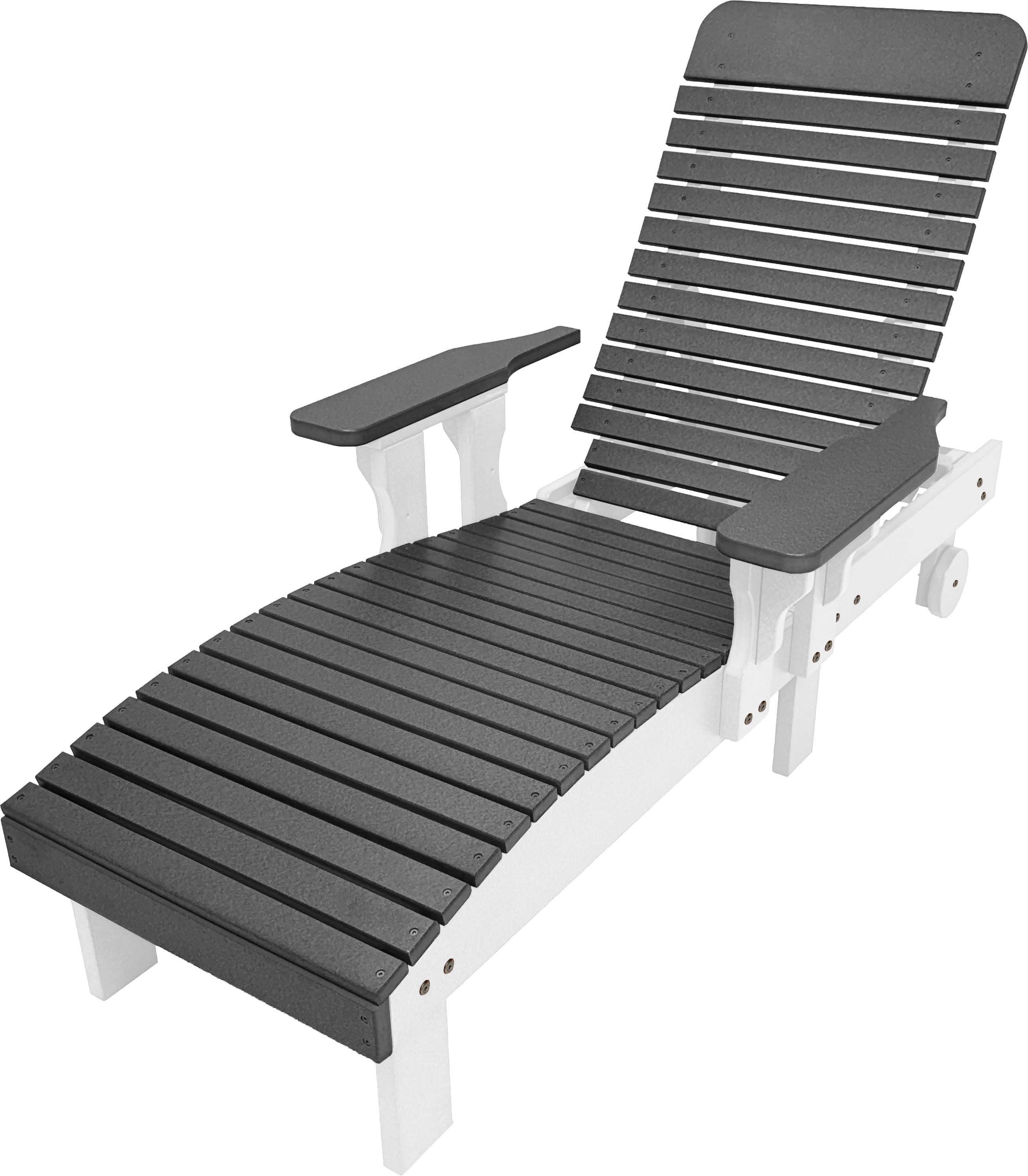 Traditional Chaise Lounge With Wheels And Adjustable Back