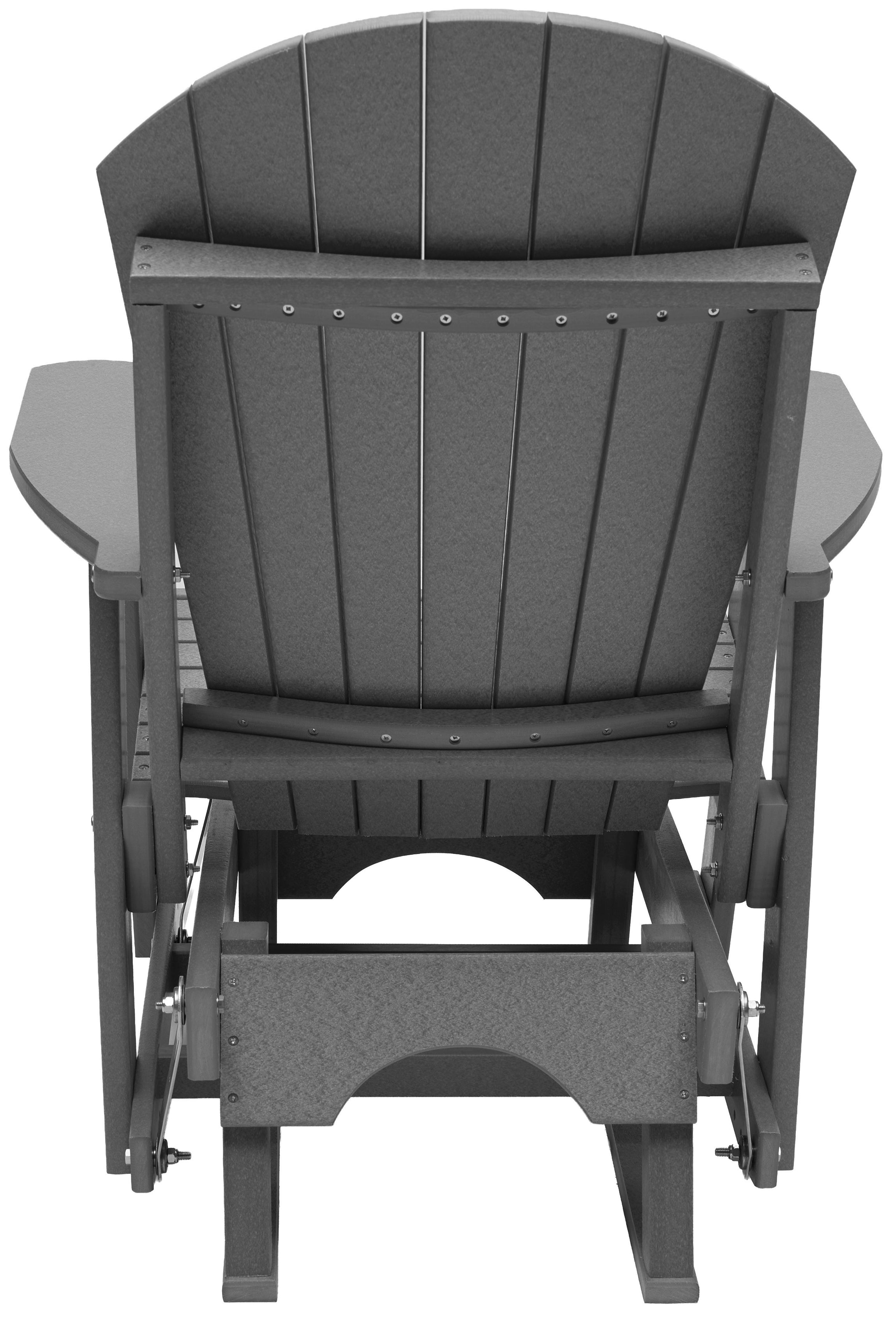 Set of 2 Adirondack Single Gliders With Two Tier End Table