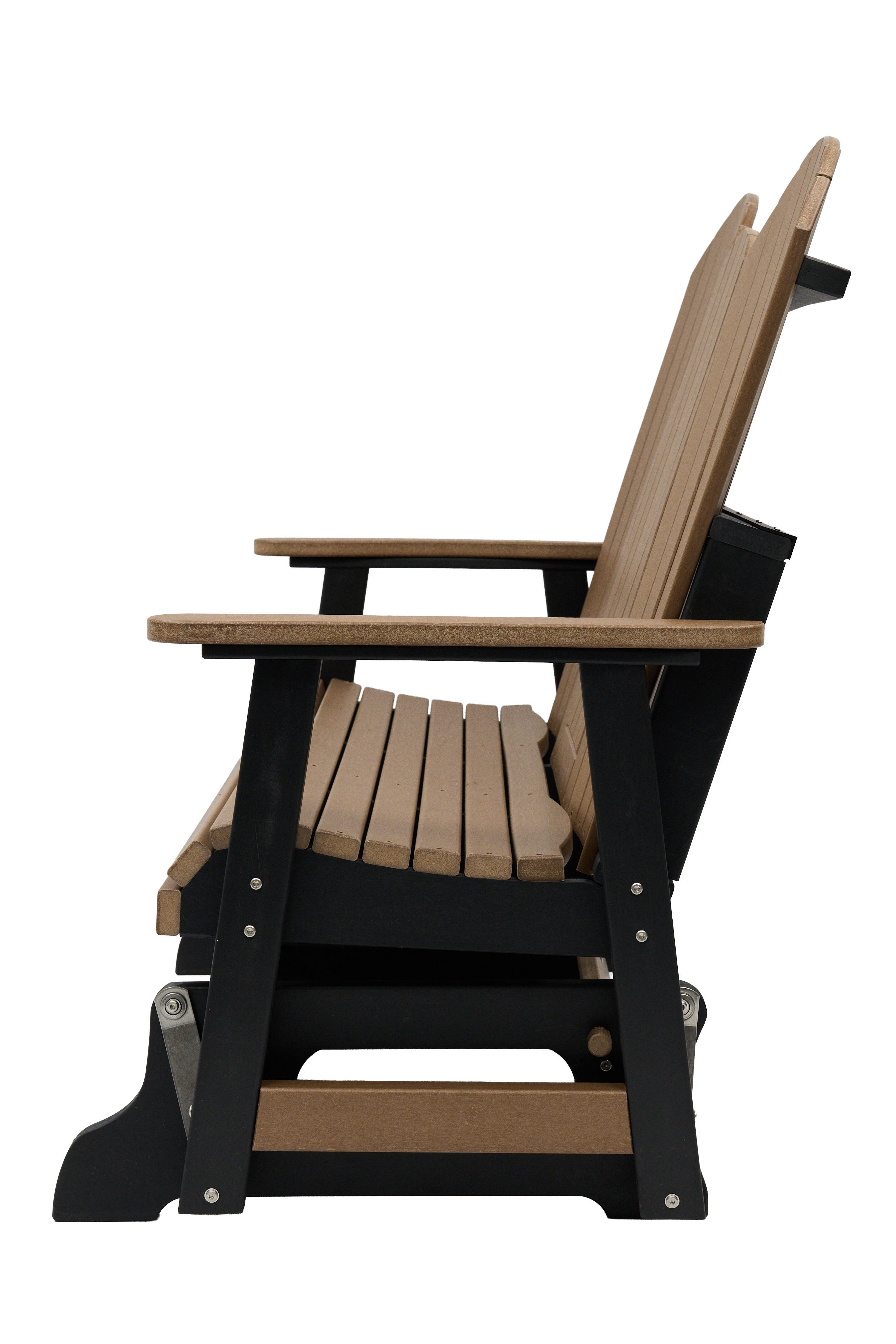 Classic Adirondack 5'ft Glider Console with Cupholders