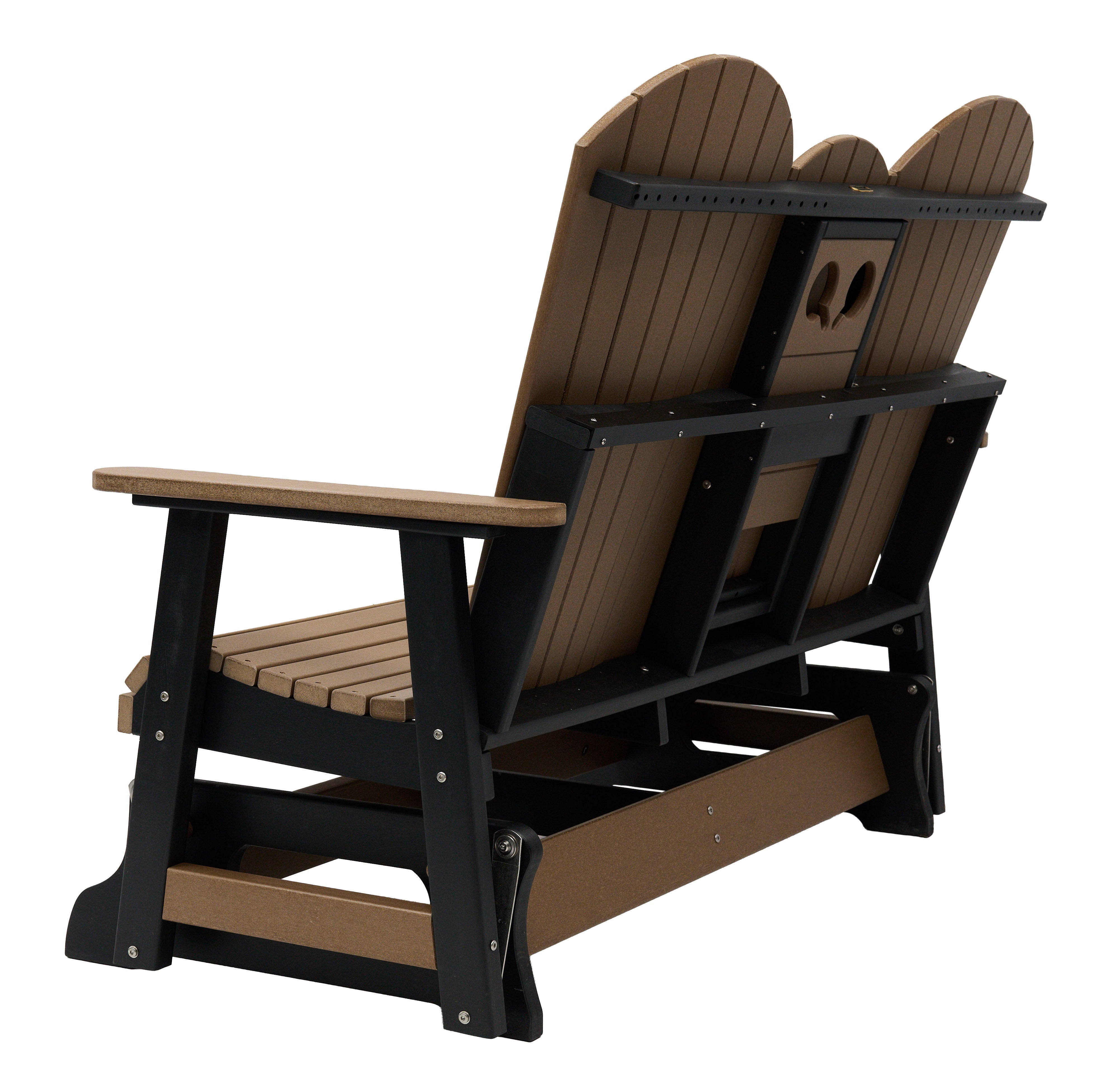 Classic Adirondack 5'ft Glider Console with Cupholders