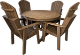 polywood adirondack outdoor dining set mahogany