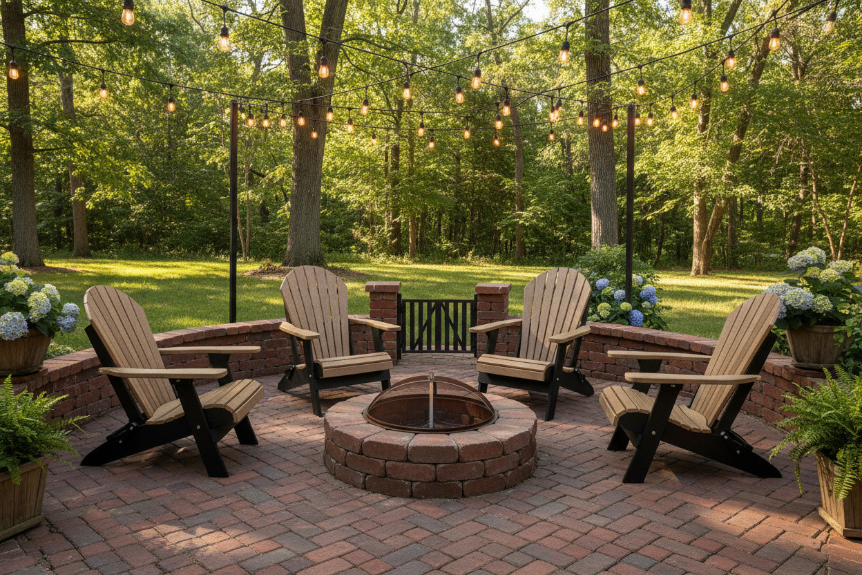 Folding Adirondack Chairs Set of 4 King-Size