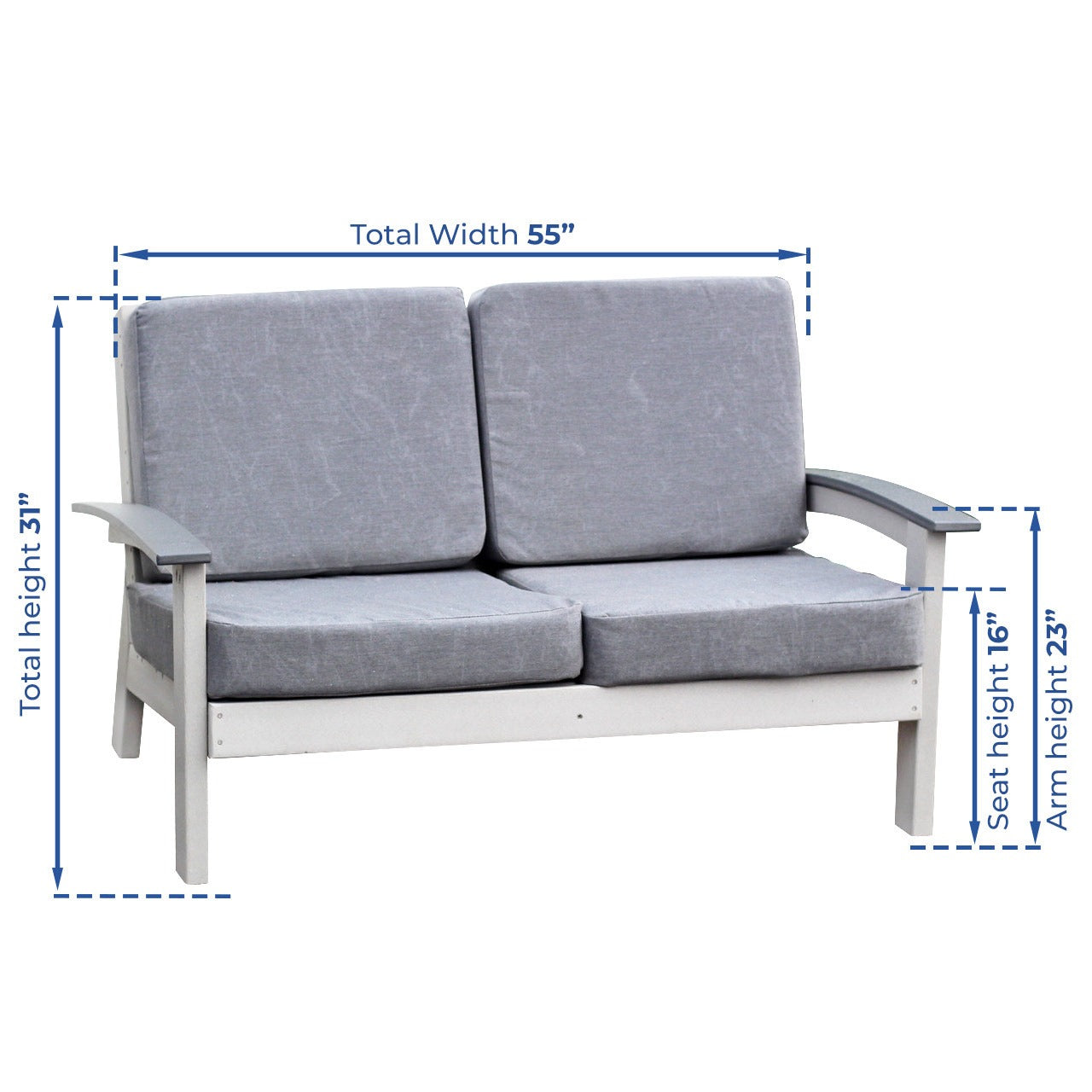 DuraWeather Poly Princeton Estates Loveseat