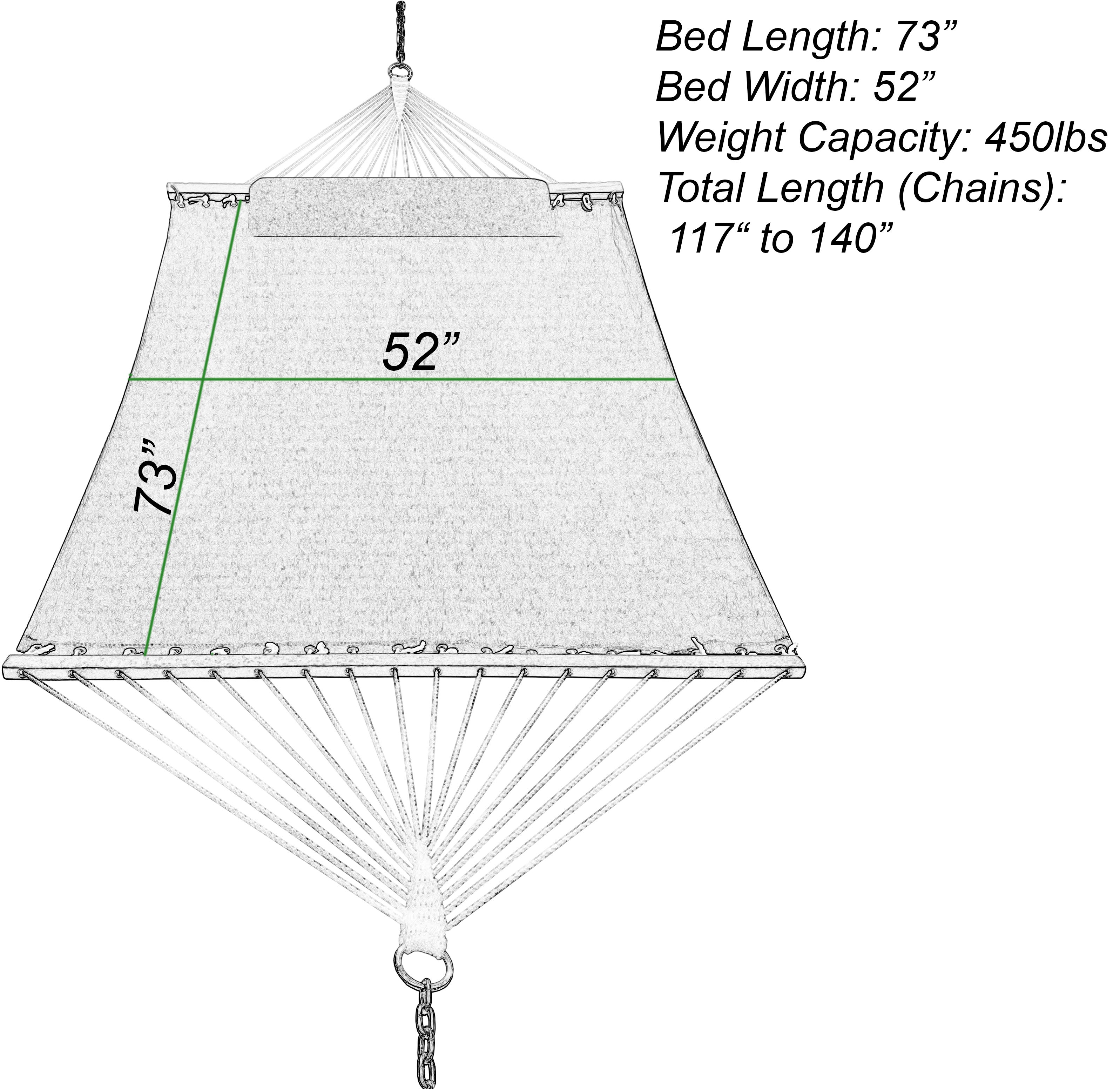 DURAWEATHER POLY® Hammock with Steel Stand and Pillow in Sunbrella Fabrics