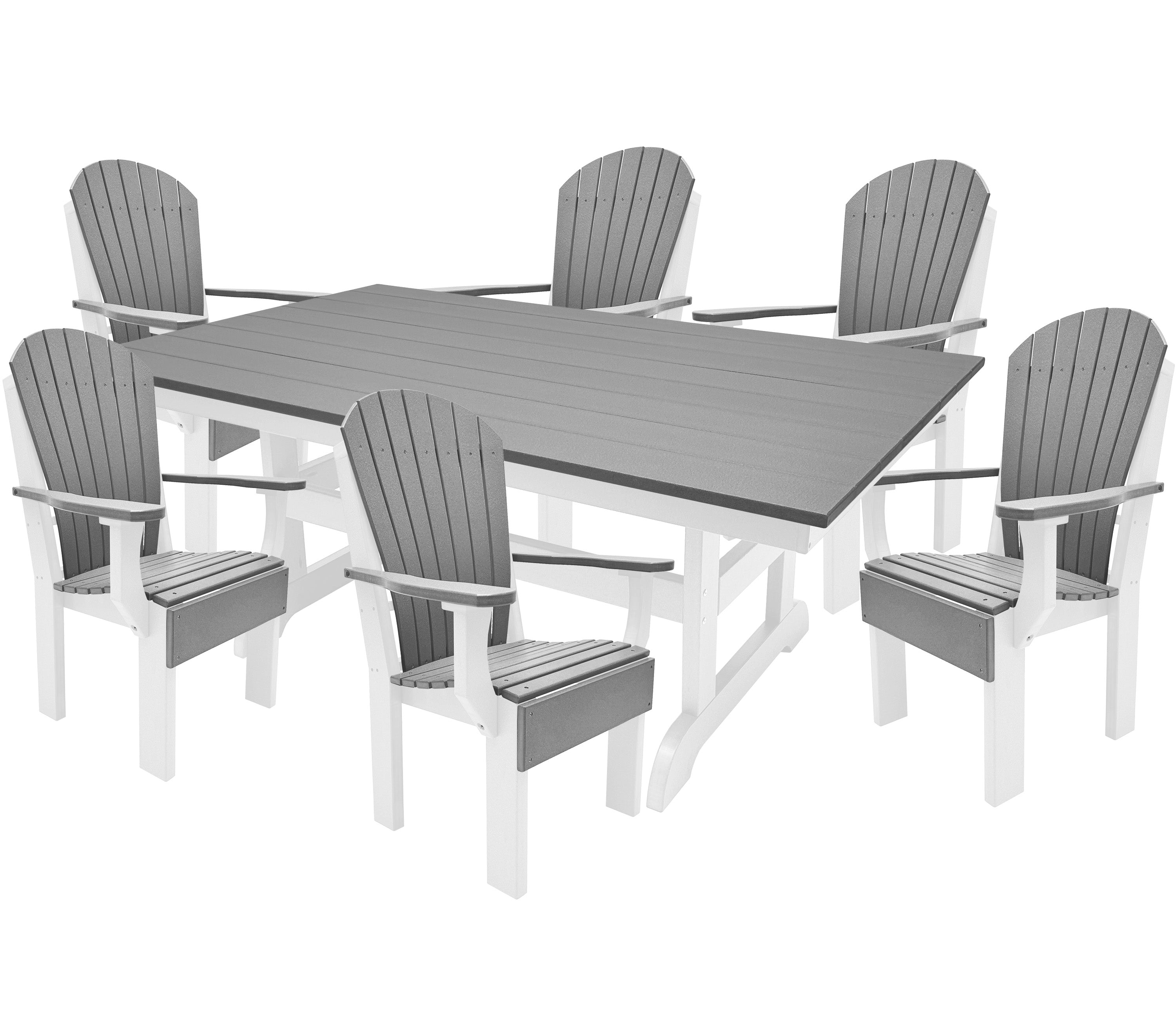 7-Piece Farmhouse Adirondack Dining Table Set