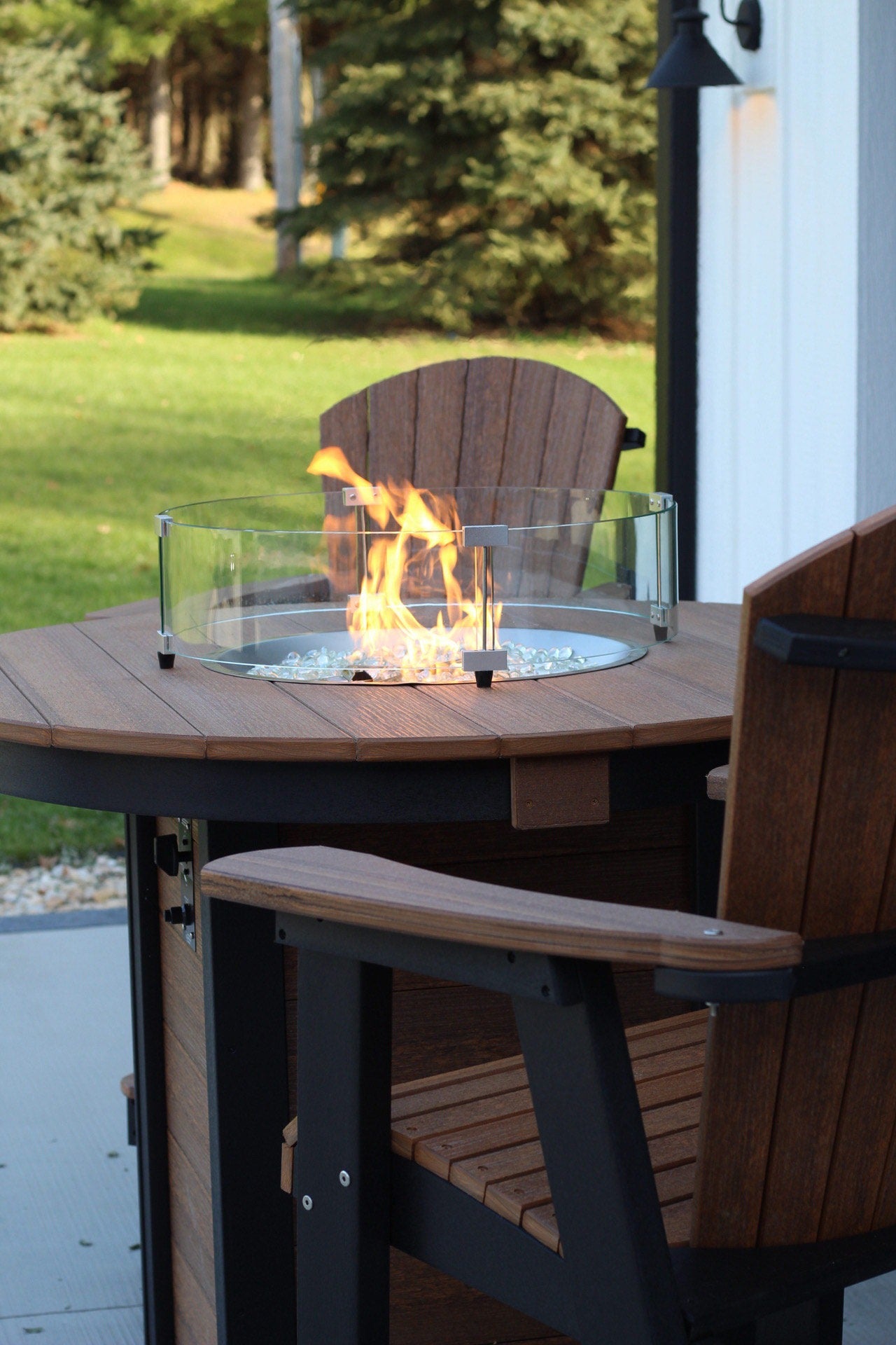 DURAWEATHER POLY® Adirondack 3-Piece Bar Height Fire Pit Set