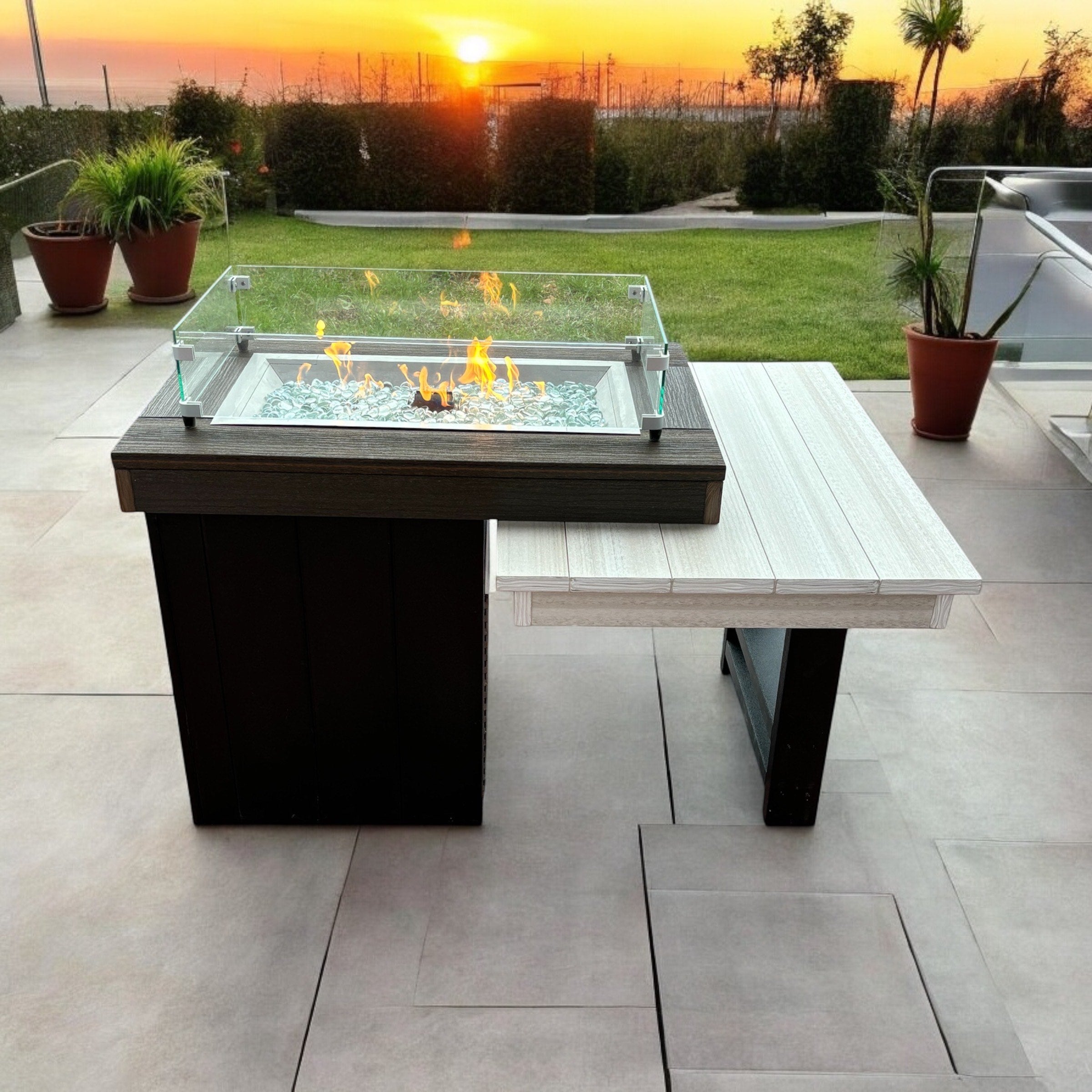 48" Modern Fire Pit Table