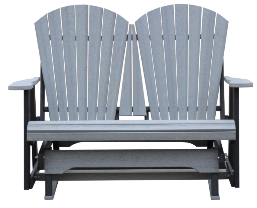 DuraWeather Poly Adirondack Loveseat Double Glider